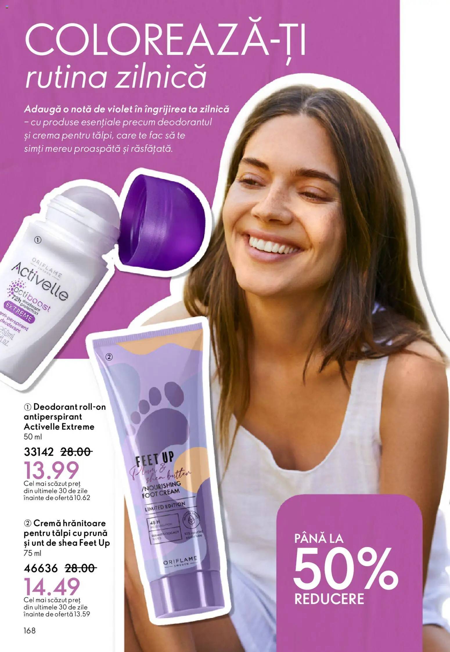 Catalog Oriflame 11 Februarie - 2 Martie 2026 | Pagina 168 | Produse: Unt, Cremă, Deodorant, Antiperspirant