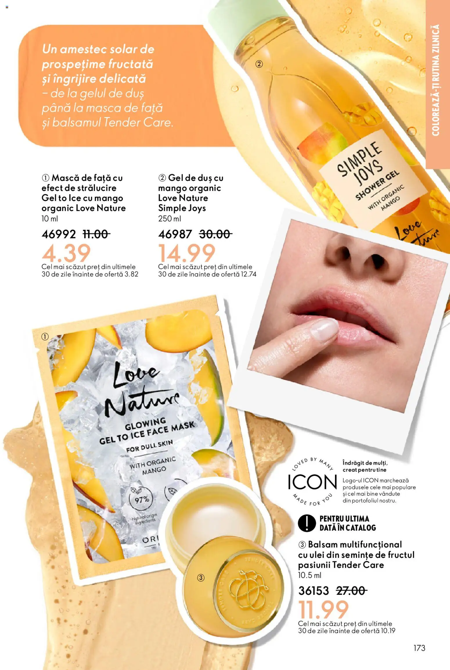 Catalog Oriflame 11 Februarie - 2 Martie 2026 | Pagina 173 | Produse: Duș, Semințe, Balsam, Mango