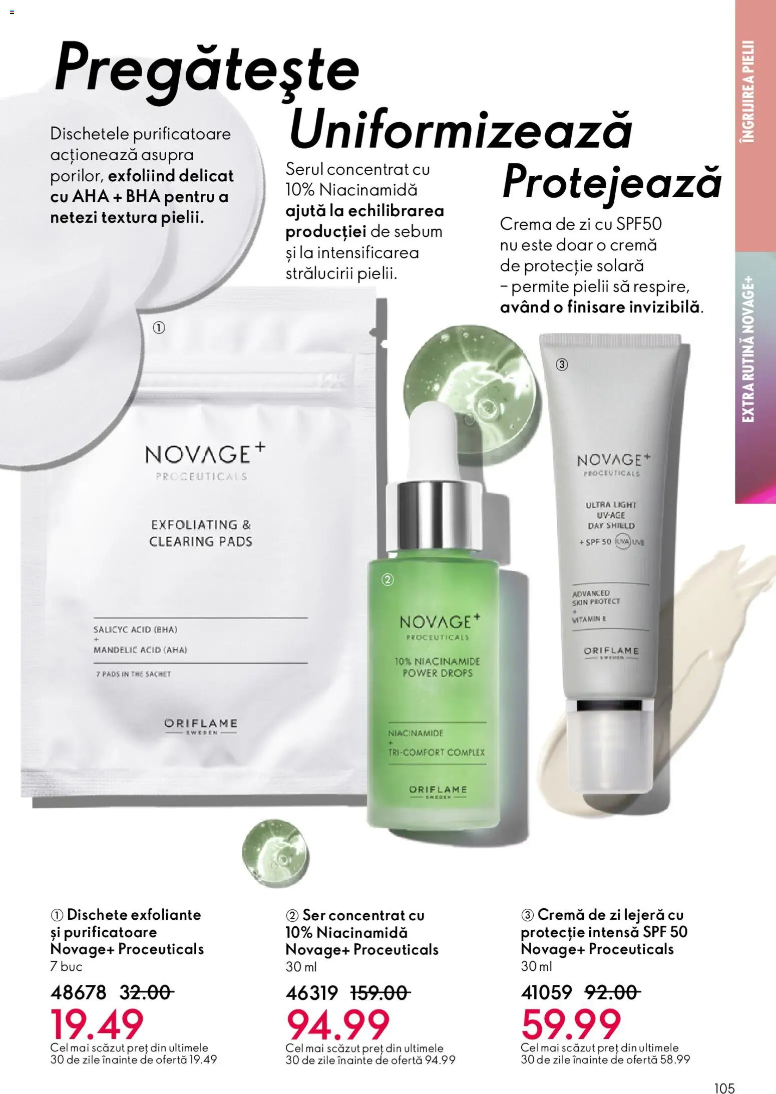 Catalog Oriflame 4 - 23 Martie 2026 | Pagina 105 | Produse: Cremă de zi, Cremă, Protecție solară