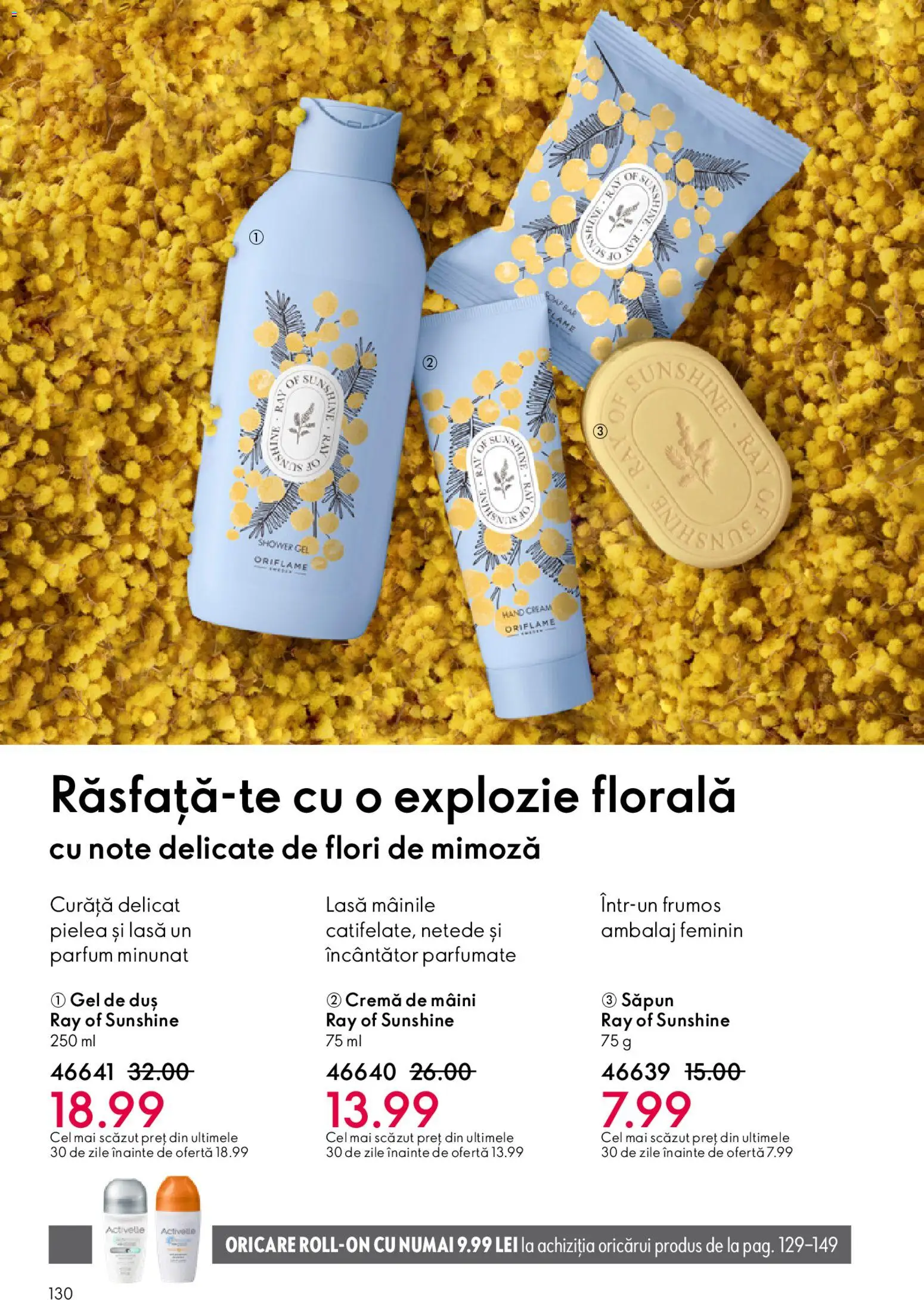 Catalog Oriflame 4 - 23 Martie 2026 | Pagina 130 | Produse: Duș, Parfum, Cremă de mâini, Săpun