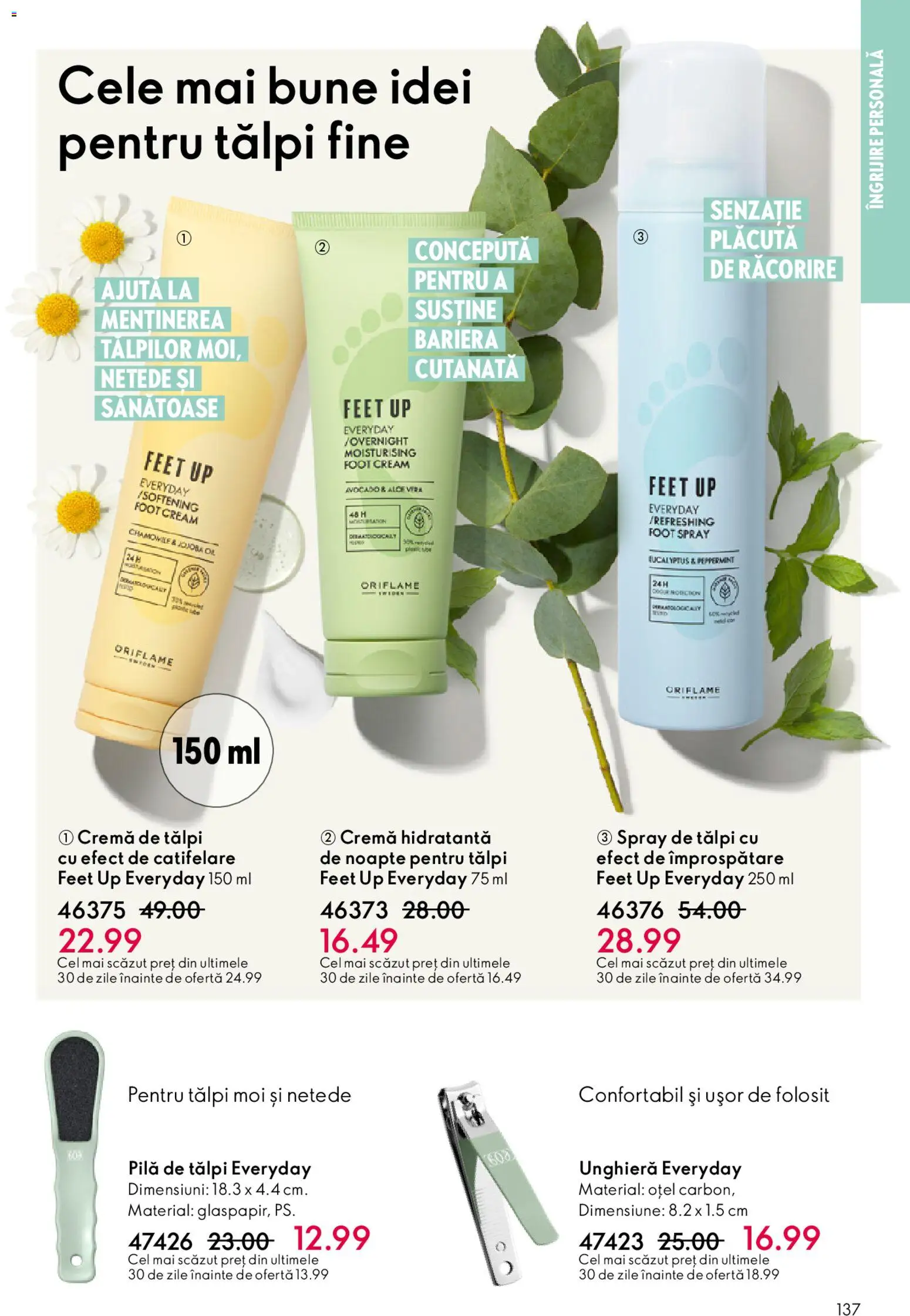 Catalog Oriflame 4 - 23 Martie 2026 | Pagina 137 | Produse: Pilă de tălpi, Arapsaçı, Cremă, Avocado