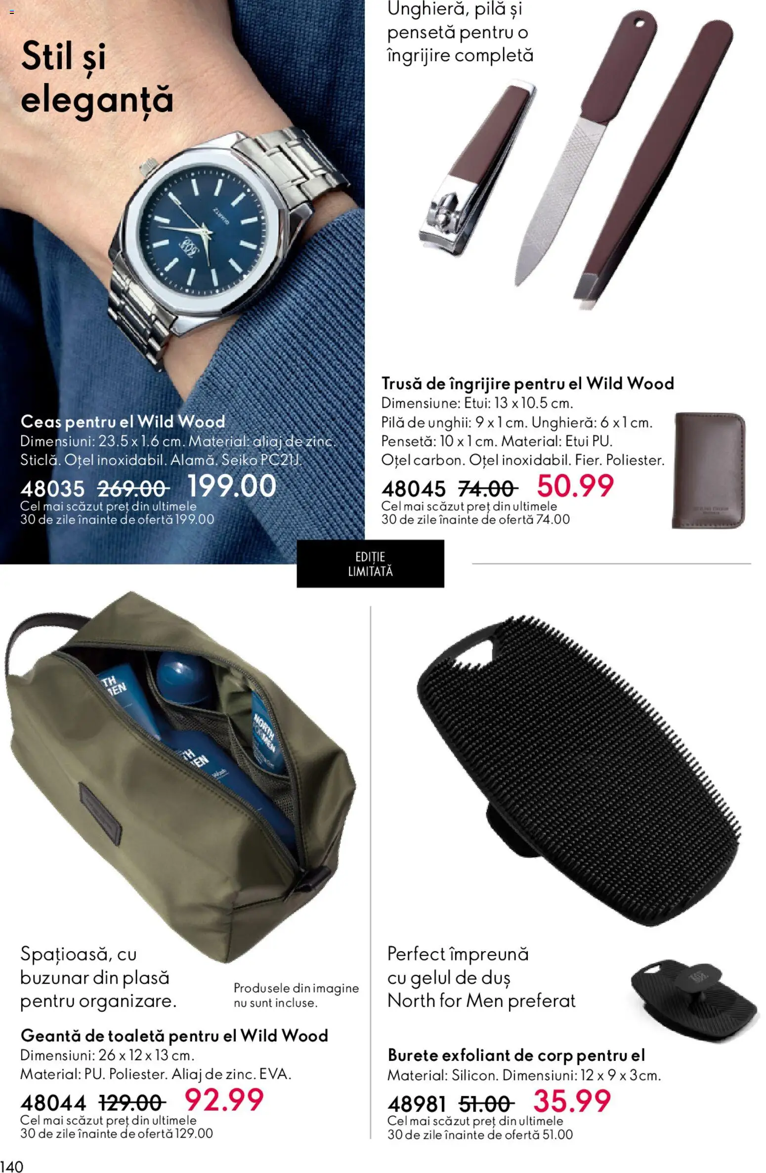 Catalog Oriflame 4 - 23 Martie 2026 | Pagina 140 | Produse: Exfoliant, Geantă, Toaletă, Burete