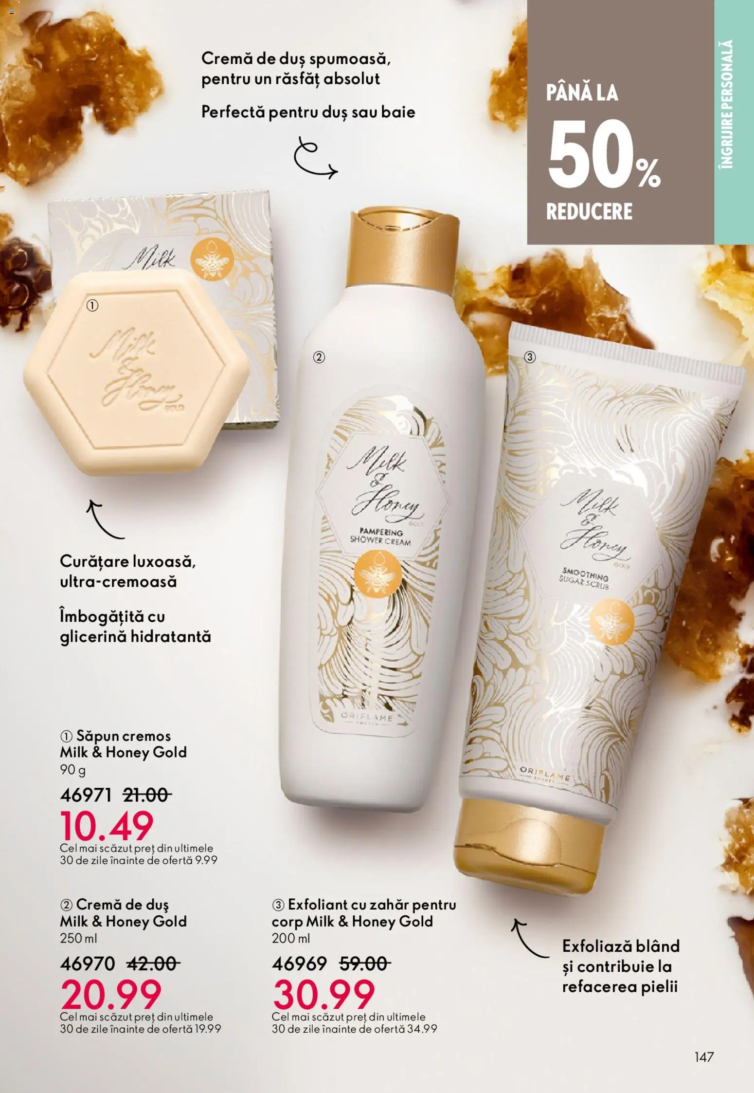 Catalog Oriflame 4 - 23 Martie 2026 | Pagina 147 | Produse: Exfoliant, Scrub, Cremă, Săpun
