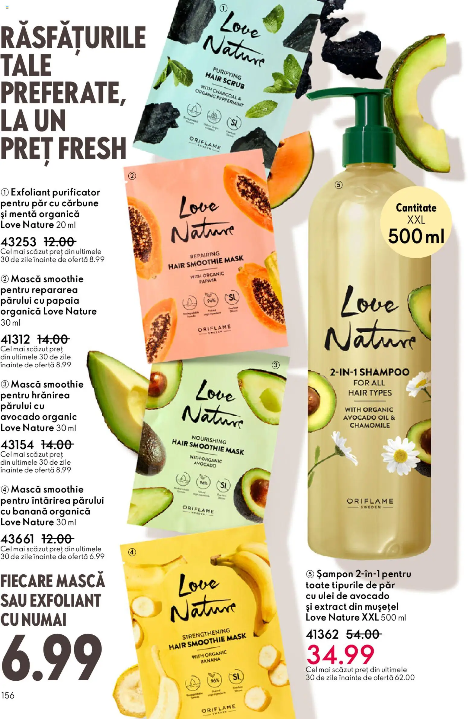 Catalog Oriflame 4 - 23 Martie 2026 | Pagina 156 | Produse: Exfoliant, Scrub, Șampon, Avocado