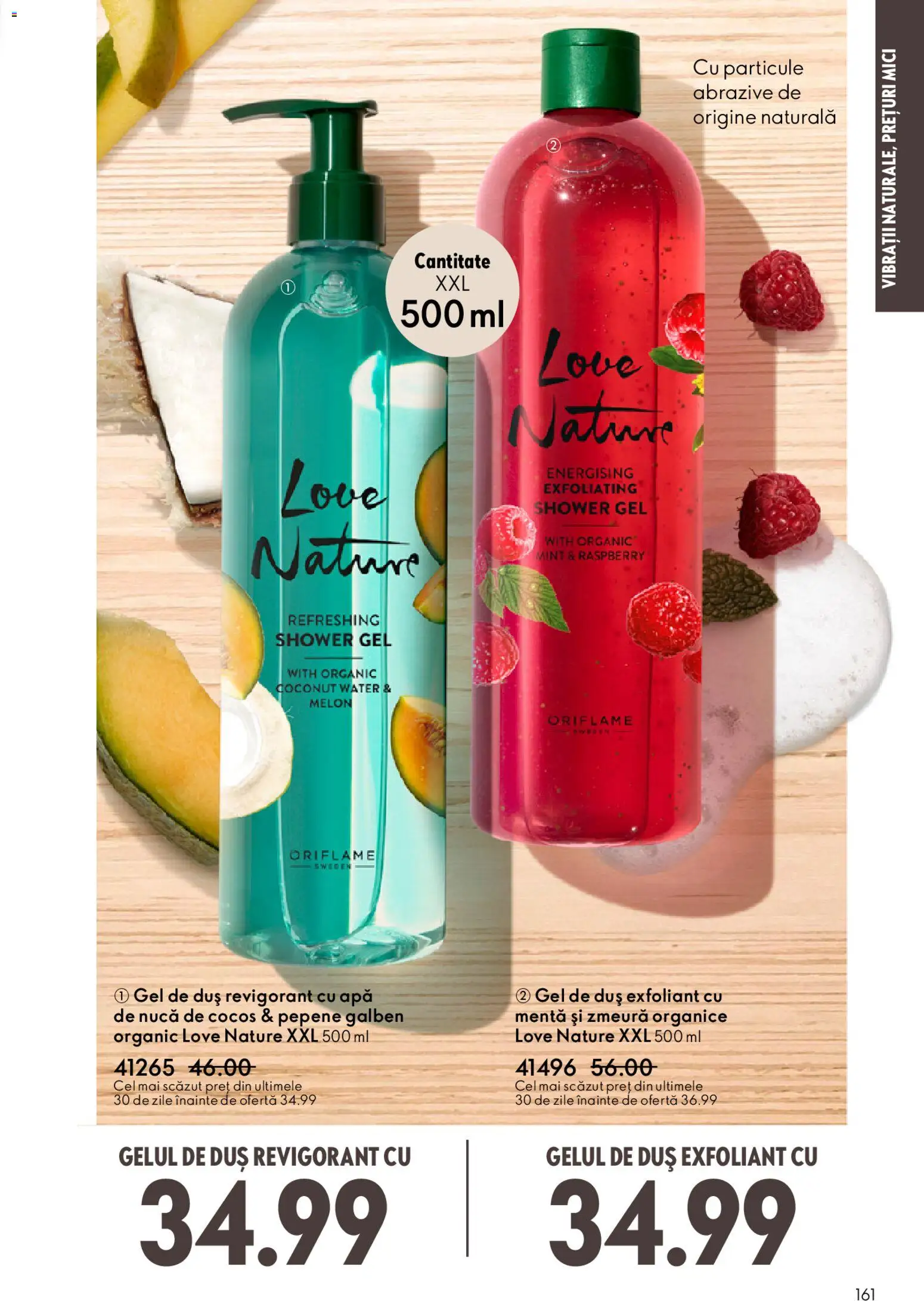 Catalog Oriflame 4 - 23 Martie 2026 | Pagina 161 | Produse: Exfoliant, Duș, Gel de duș, Apă