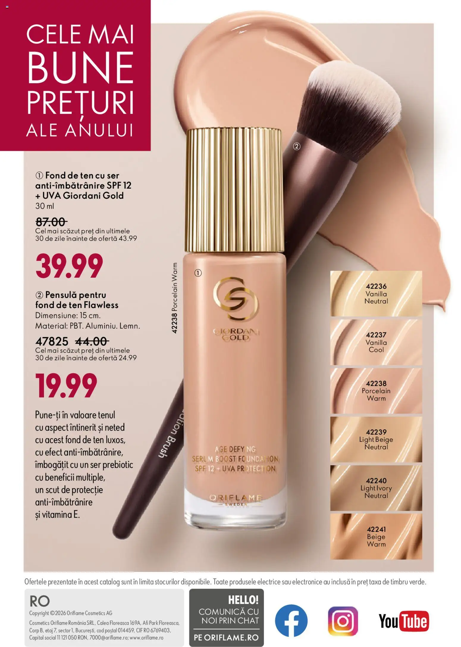 Catalog Oriflame 4 - 23 Martie 2026 | Pagina 164 | Produse: Fond de ten, Serum