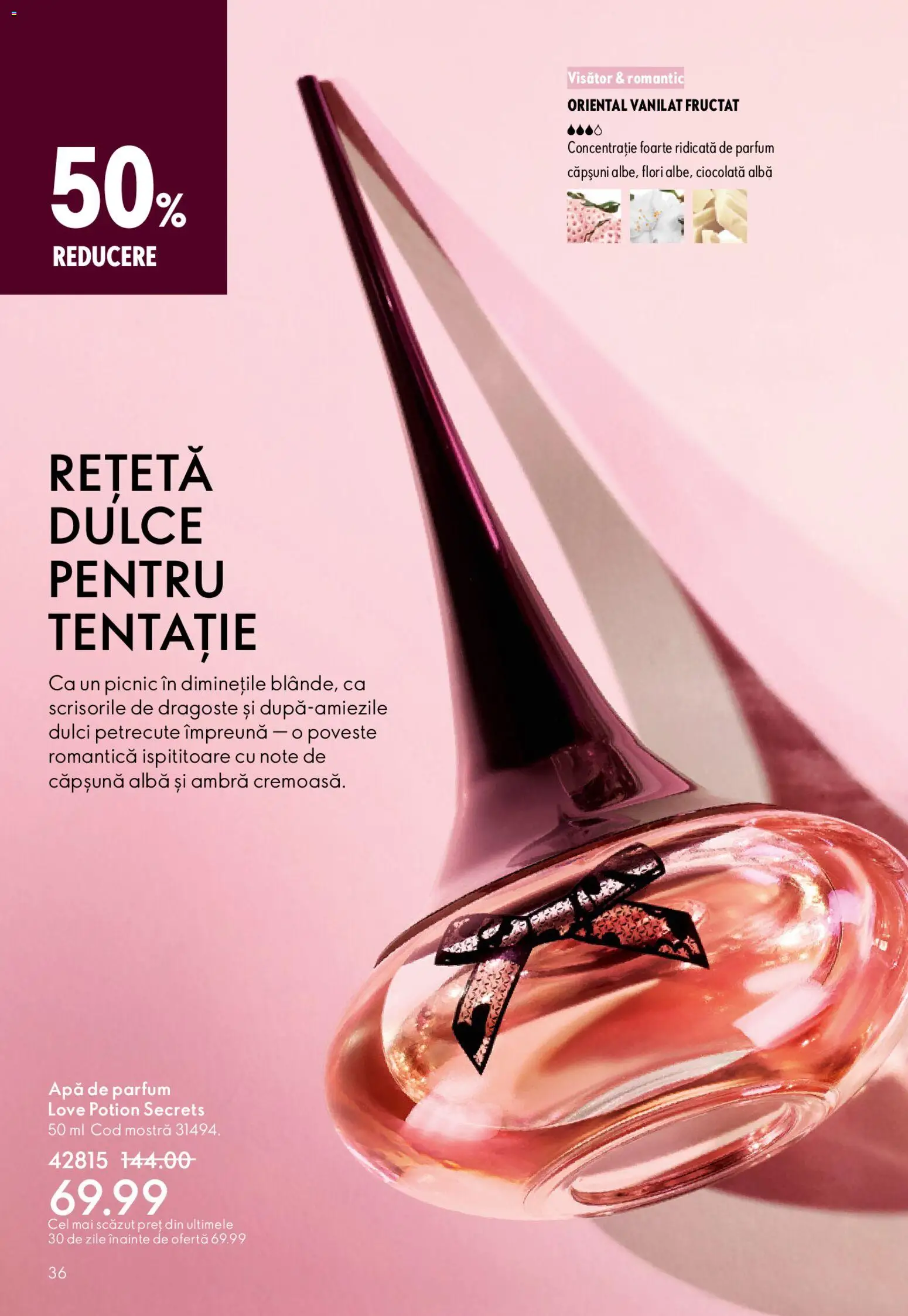 Catalog Oriflame 4 - 23 Martie 2026 | Pagina 36 | Produse: Apă de parfum, Parfum, Ciocolată, Apă