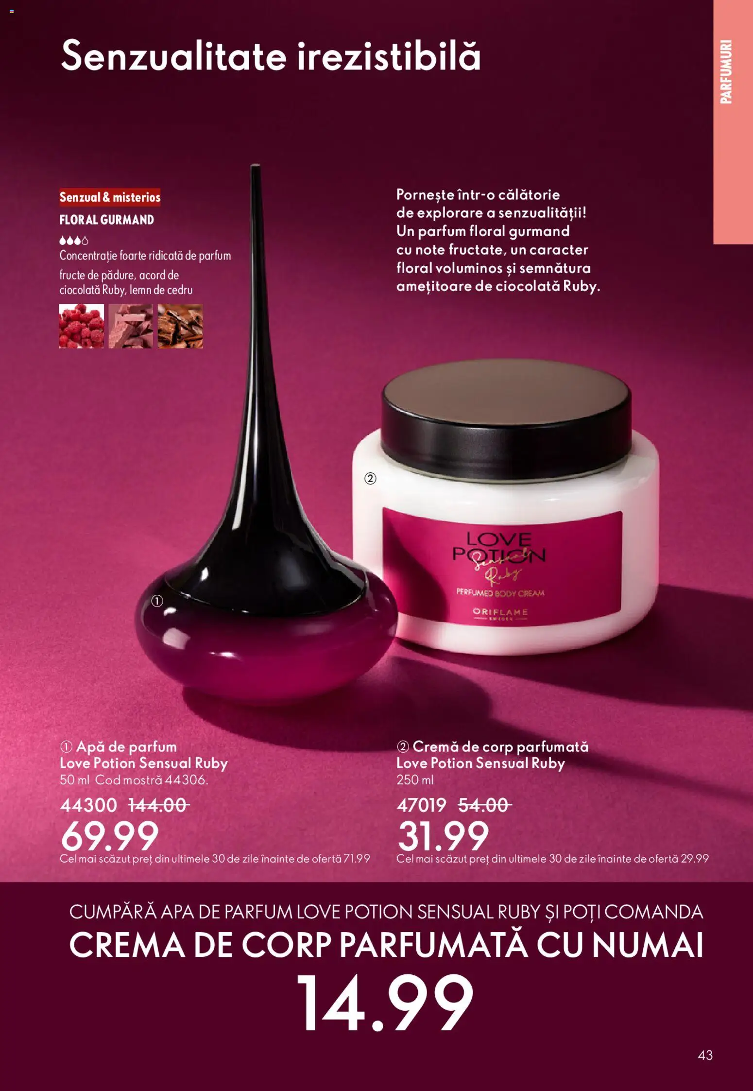 Catalog Oriflame 4 - 23 Martie 2026 | Pagina 43 | Produse: Body, Parfum, Cremă de corp, Fructe