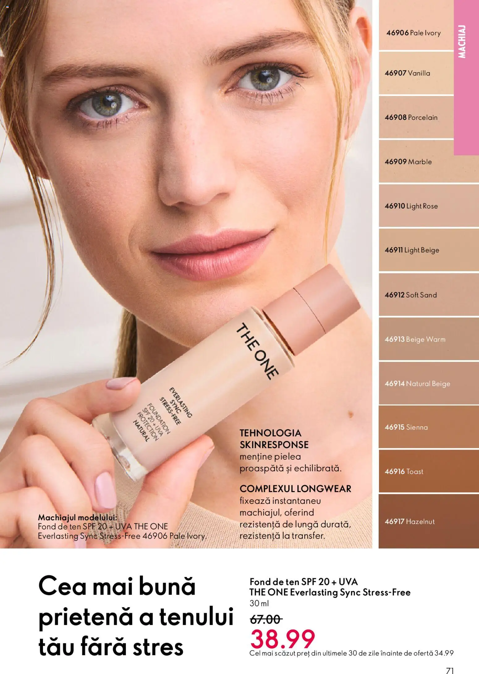 Catalog Oriflame 4 - 23 Martie 2026 | Pagina 71 | Produse: Fond de ten, Machiaj