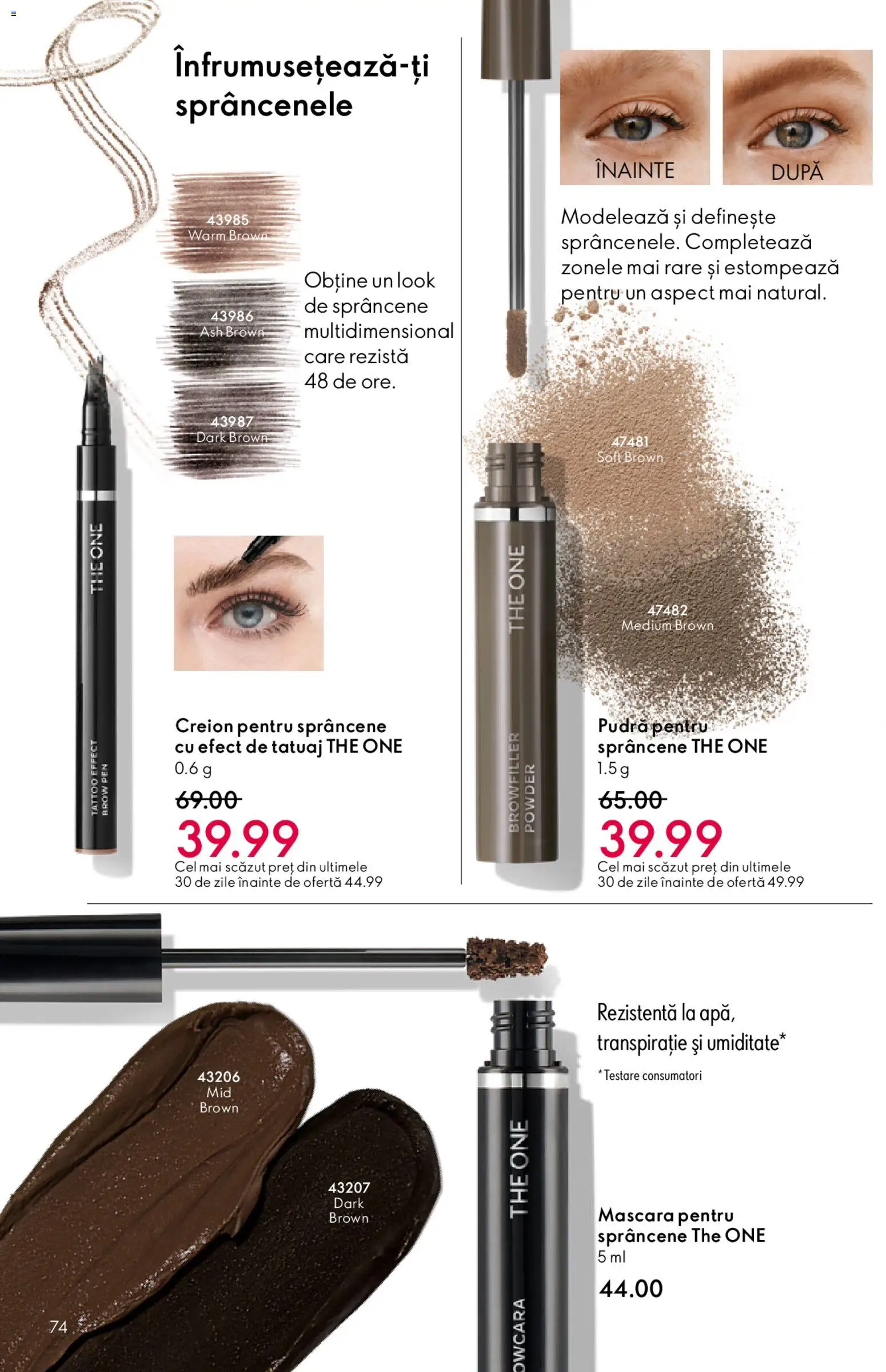 Catalog Oriflame 4 - 23 Martie 2026 | Pagina 74 | Produse: Pudră, Mascara