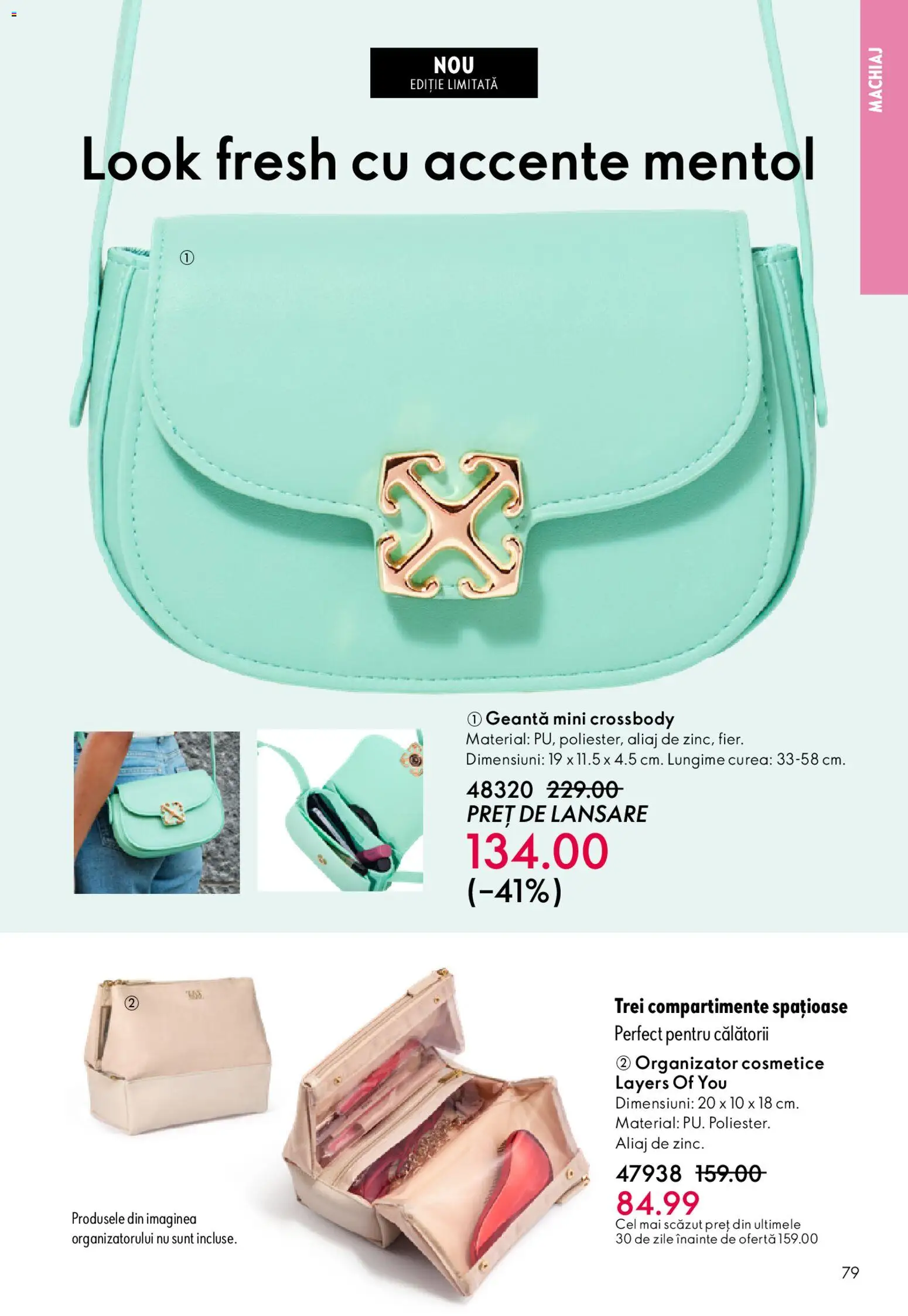 Catalog Oriflame 4 - 23 Martie 2026 | Pagina 79 | Produse: Curea, Geantă, Machiaj