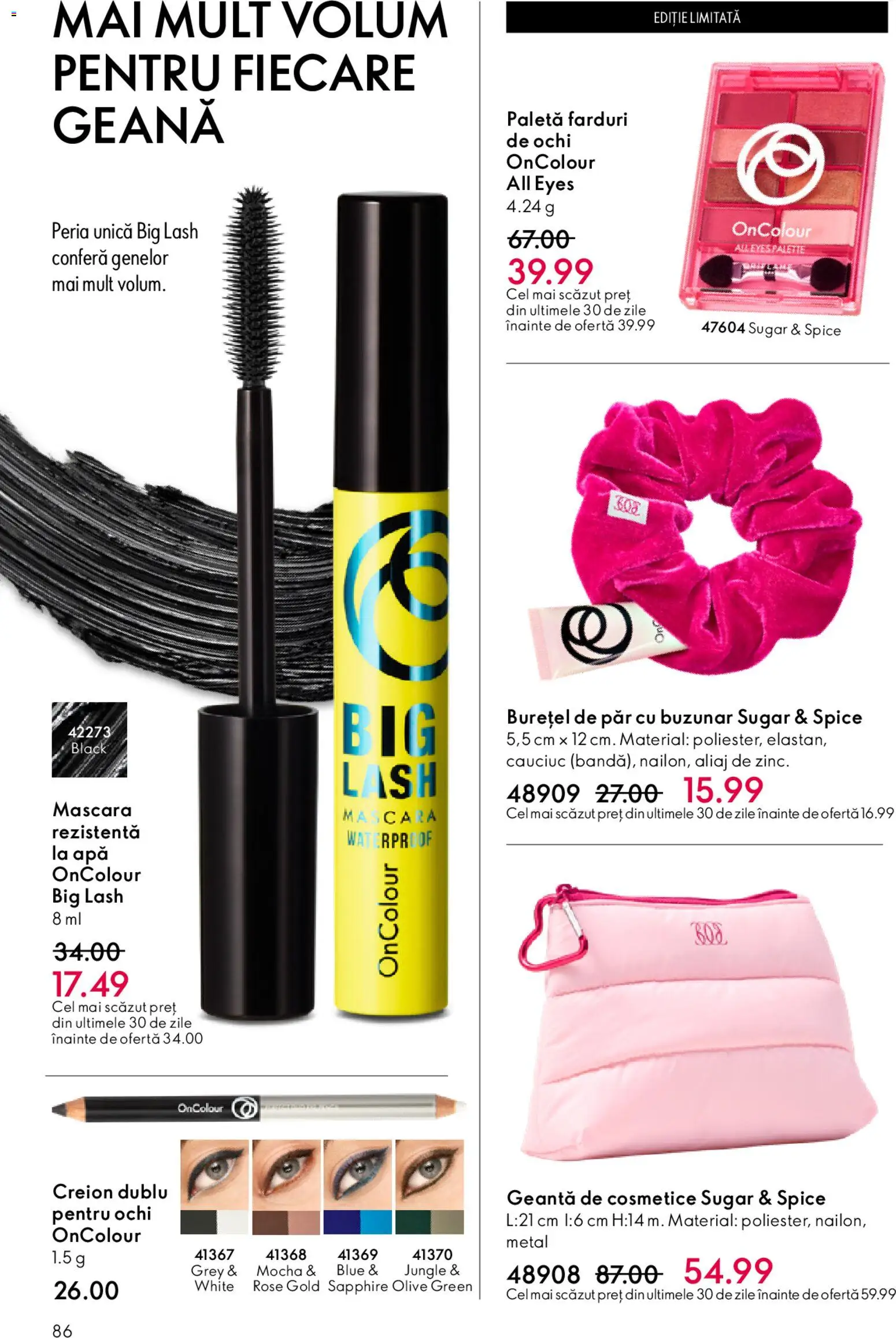 Catalog Oriflame 4 - 23 Martie 2026 | Pagina 86 | Produse: Geantă, Mascara, Apă