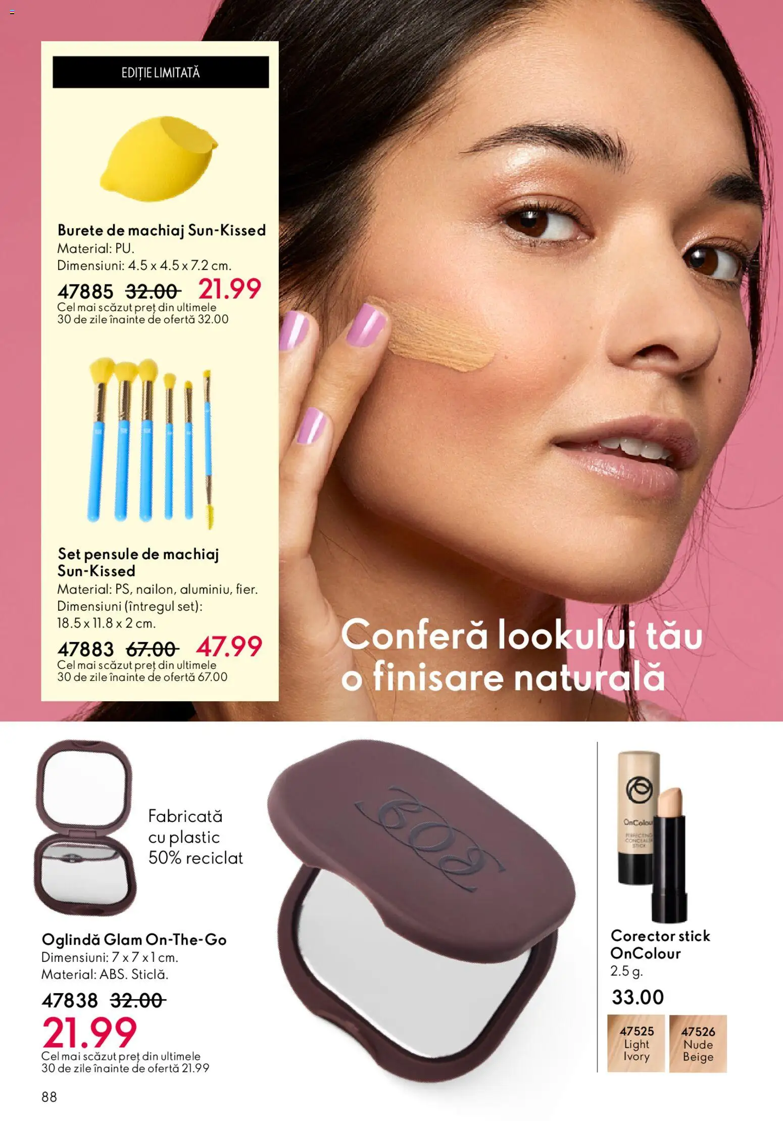 Catalog Oriflame 4 - 23 Martie 2026 | Pagina 88 | Produse: Burete de machiaj, Oglindă, Machiaj, Burete