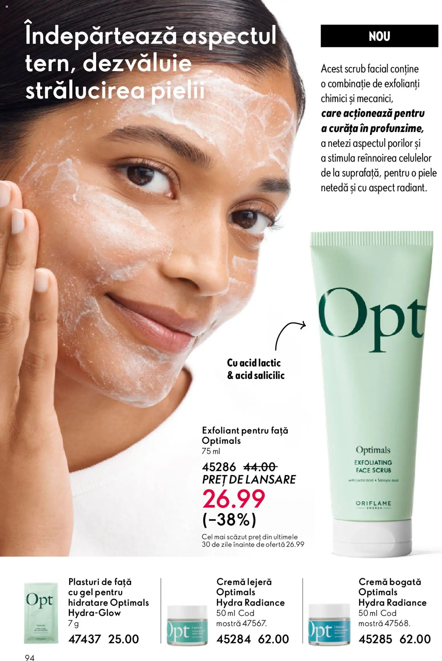 Catalog Oriflame 4 - 23 Martie 2026 | Pagina 94 | Produse: Plasturi, Exfoliant, Scrub, Cremă