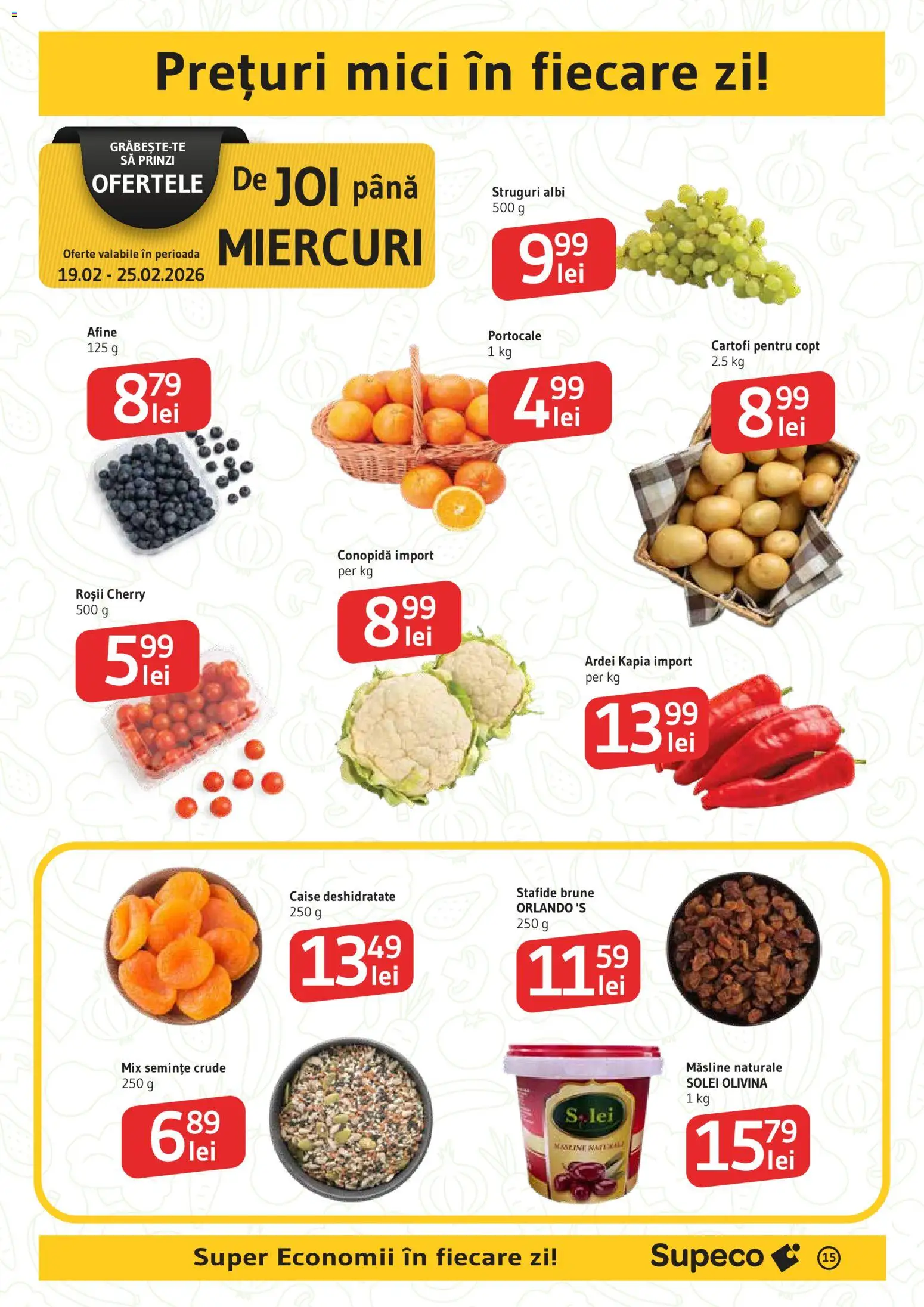 Catalog Supeco 19 Februarie - 10 Martie 2026 | Pagina 15 | Produse: Afine, Conopidă, Portocale, Ahtapot