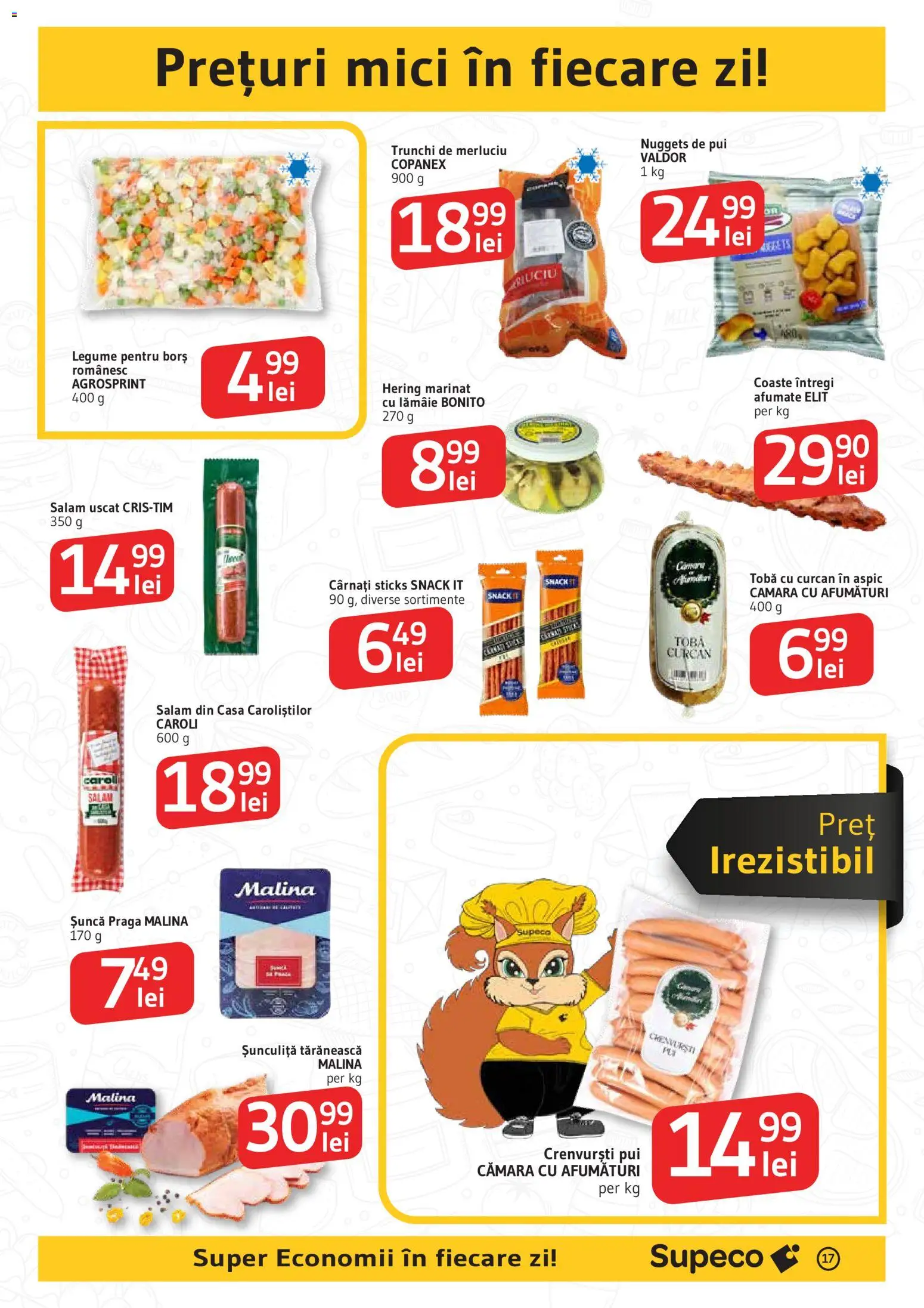 Catalog Supeco 19 Februarie - 10 Martie 2026 | Pagina 17 | Produse: Mici, Crenvurști, Șuncă, Cârnați