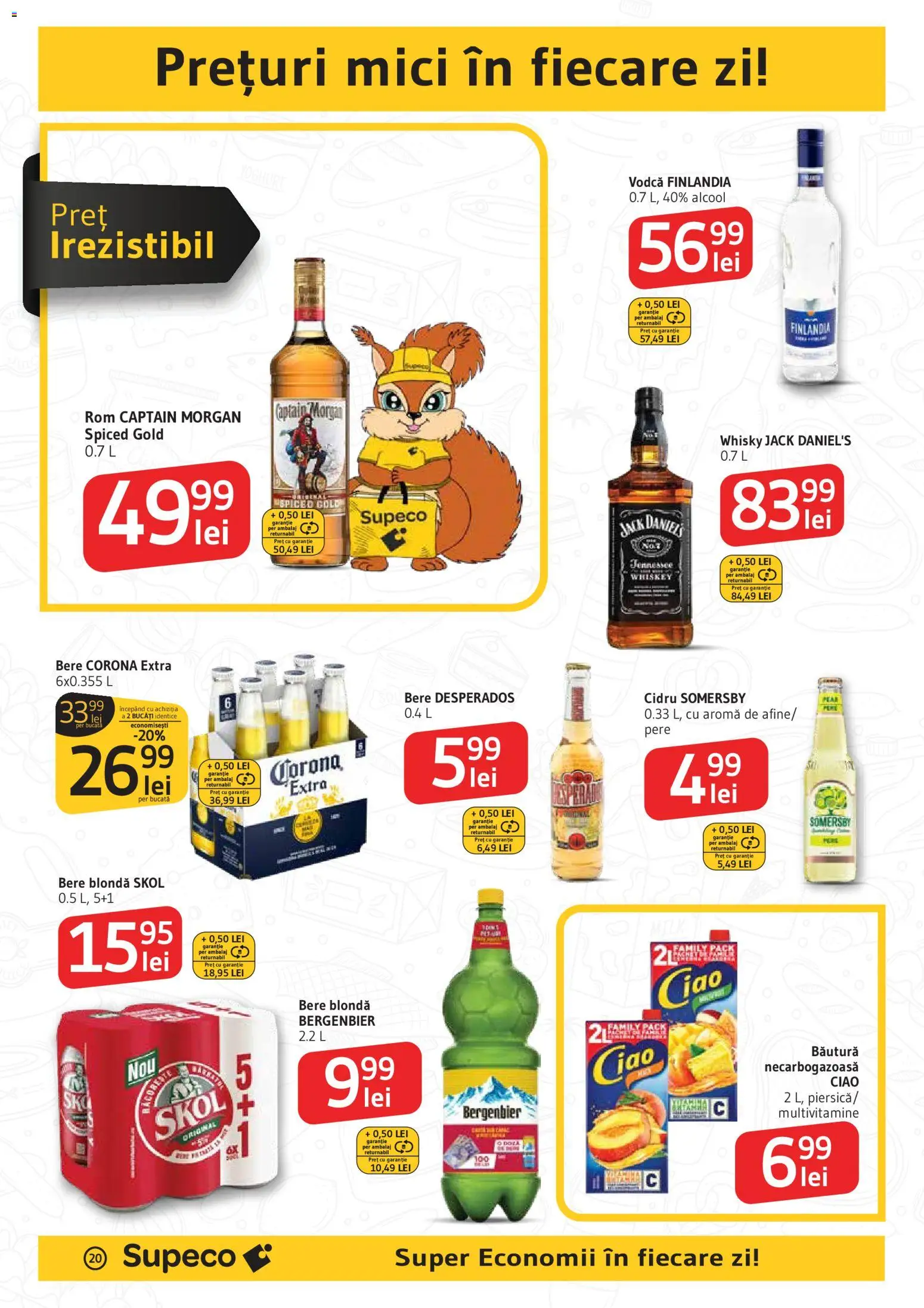 Catalog Supeco 19 Februarie - 10 Martie 2026 | Pagina 20 | Produse: Eğitim çantaları, Rom, Plastik Kulübe, Whiskey