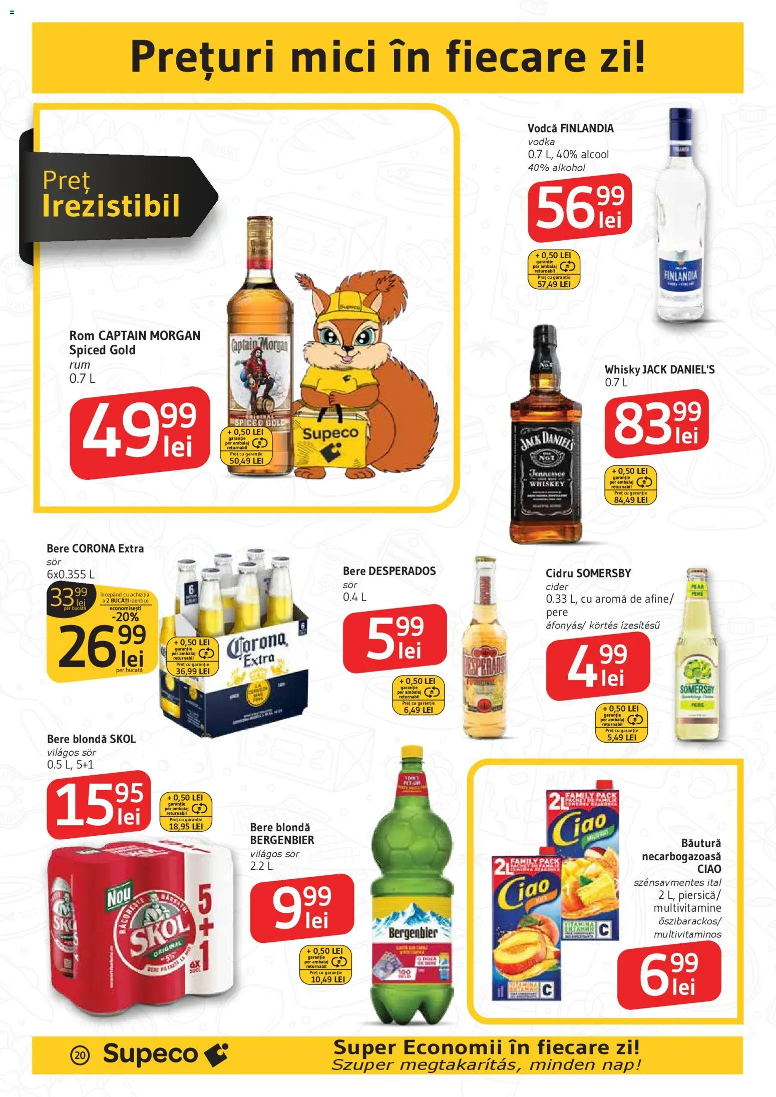 Catalog Supeco 19 Februarie - 10 Martie 2026 | Pagina 20 | Produse: Piersică, Su ısıtıcı, Rom, Whiskey