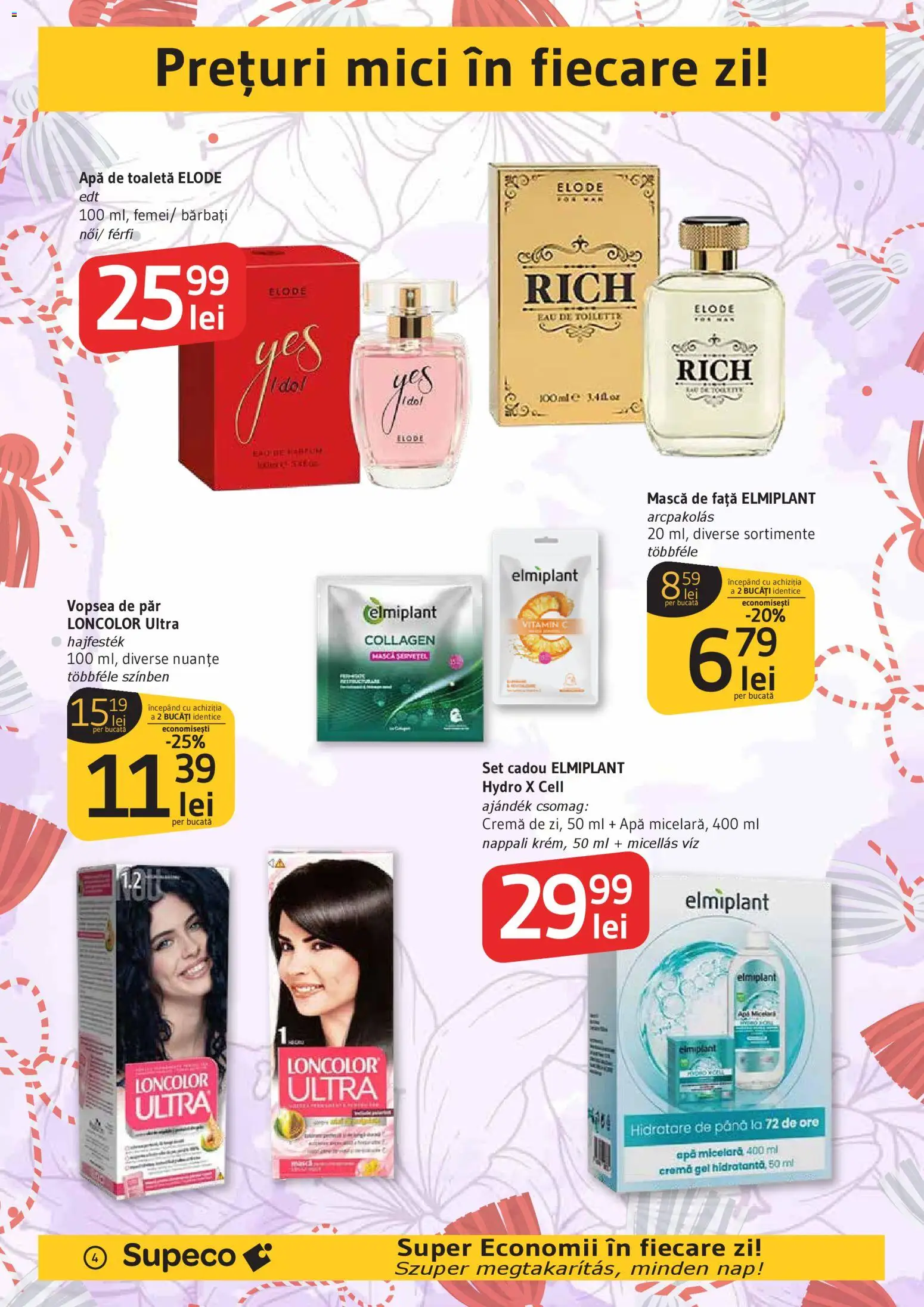 Catalog Supeco 19 Februarie - 10 Martie 2026 | Pagina 4 | Produse: Toaletă, Mici, Cremă, Vopsea de păr