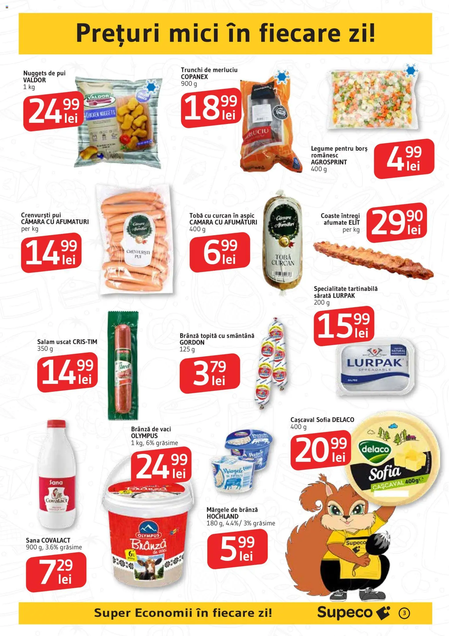 Catalog Supeco 19 Februarie - 10 Martie 2026 | Pagina 3 | Produse: Hacıyatmaz Kedi Oyuncağı, Kalem ucu, Salam, Smântână