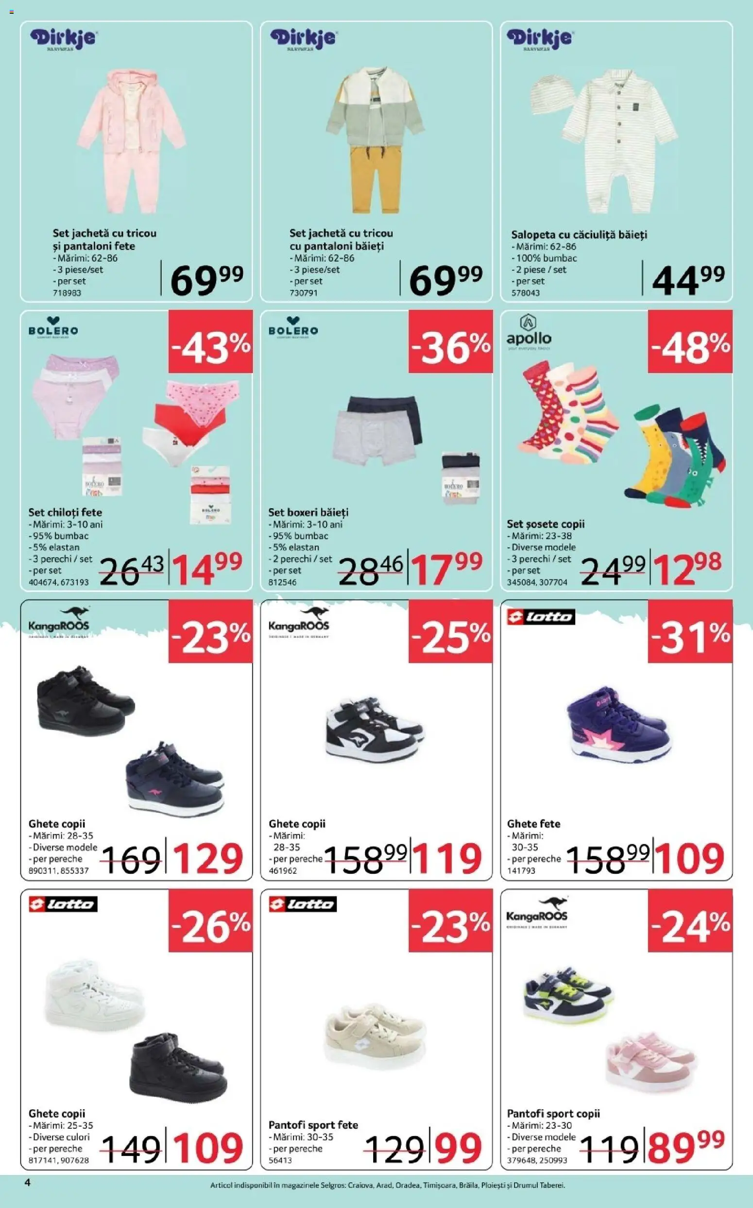 Catalog Selgros 20 Februarie - 4 Martie 2026 | Pagina 4 | Produse: Pantofi, Tricou, Boxeri, Ghete