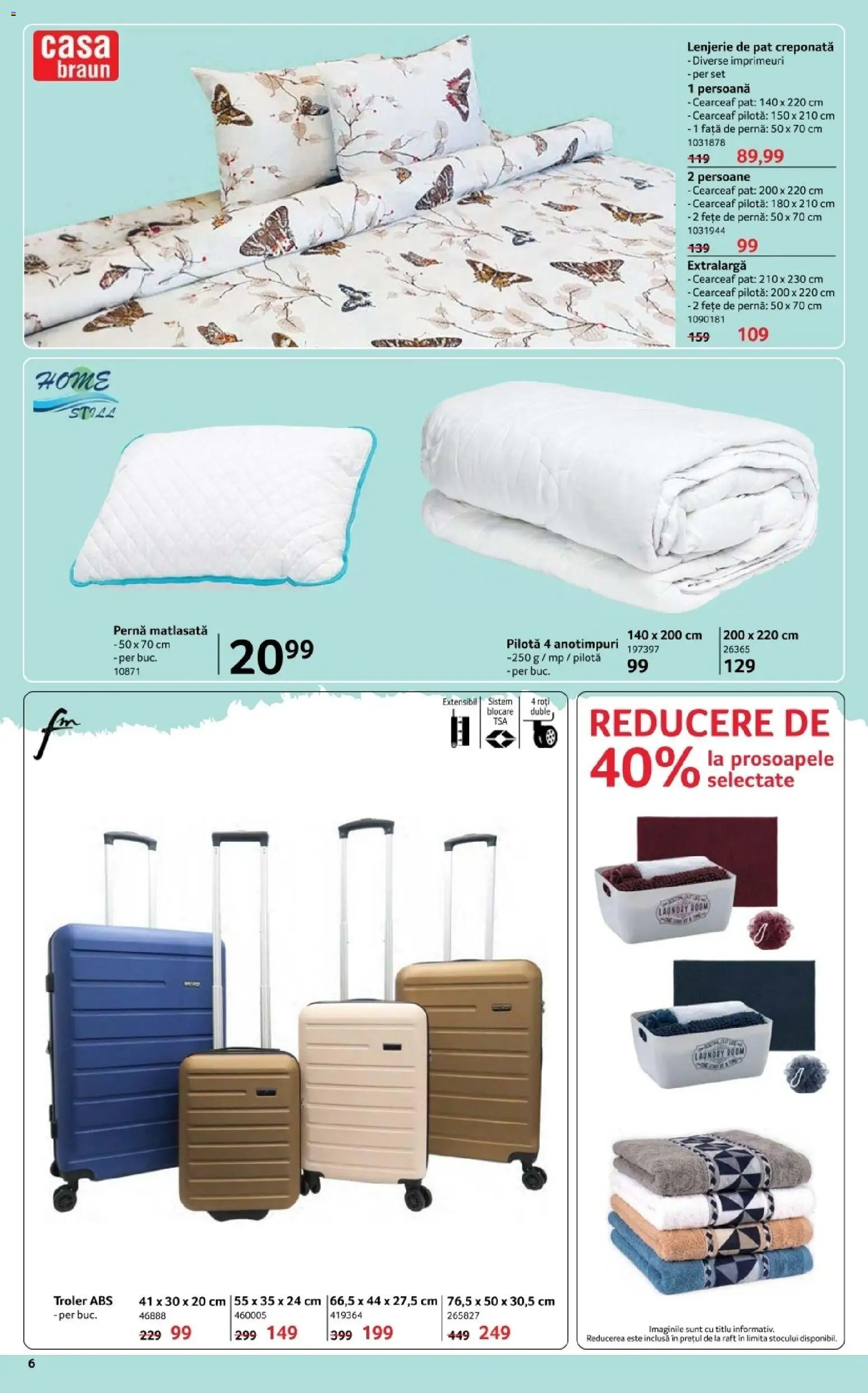 Catalog Selgros 20 Februarie - 4 Martie 2026 | Pagina 6 | Produse: Lenjerie de pat, Pernă, Raft, Față de pernă