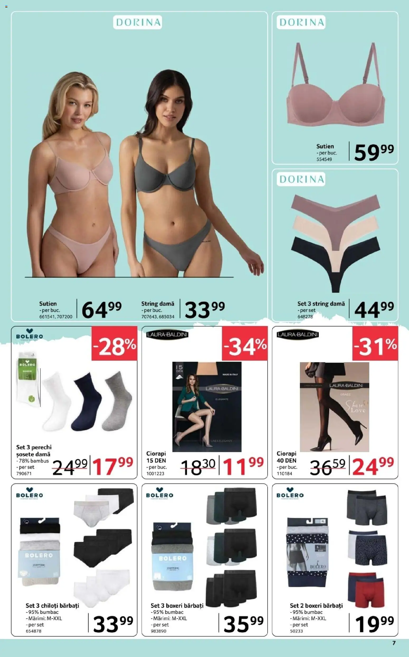 Catalog Selgros 20 Februarie - 4 Martie 2026 | Pagina 7 | Produse: Chiloți, Sutien, Șosete, Boxeri