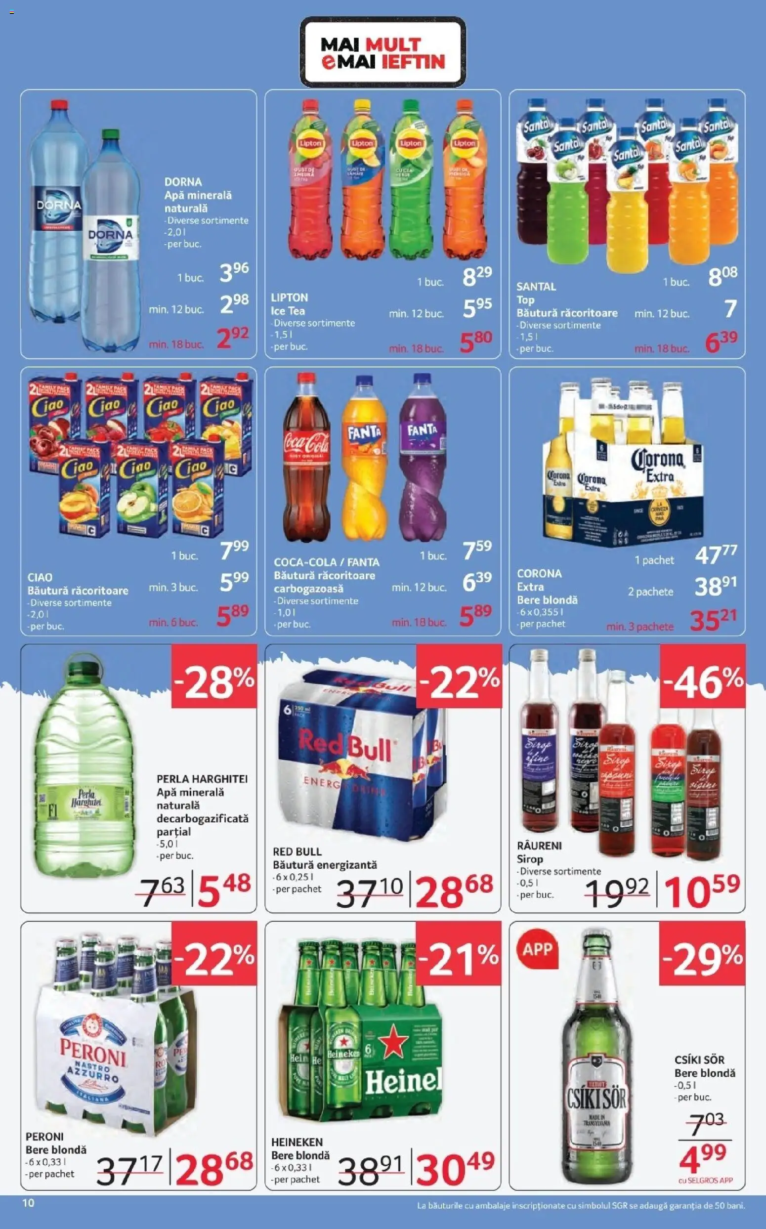 Catalog Selgros 20 Februarie - 4 Martie 2026 | Pagina 10 | Produse: Yazı tahtası kalemi, Klozet koku giderici, Ice tea, Apă