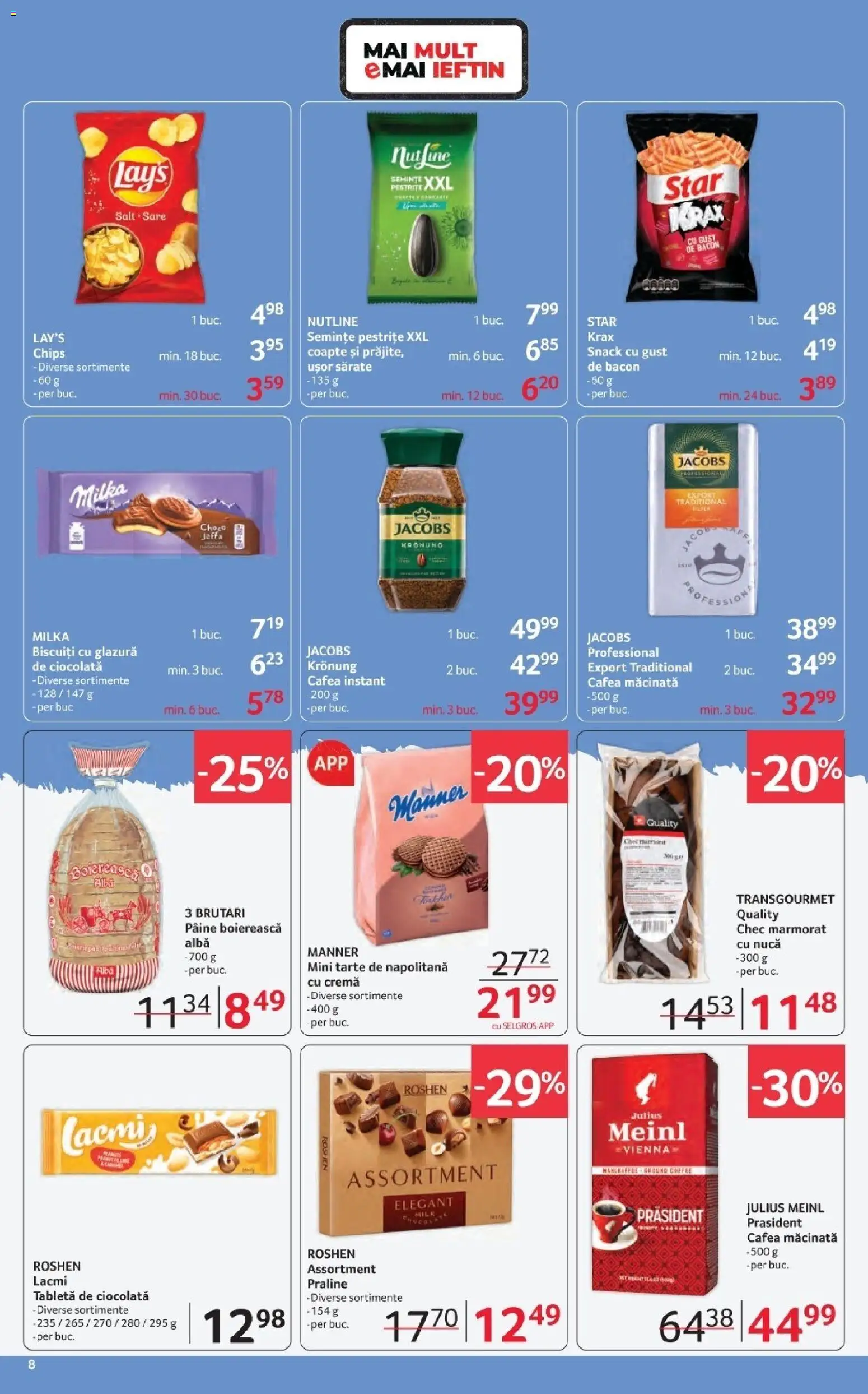 Catalog Selgros 20 Februarie - 4 Martie 2026 | Pagina 8 | Produse: Tabletă, Praline, Cafea, Ciocolată