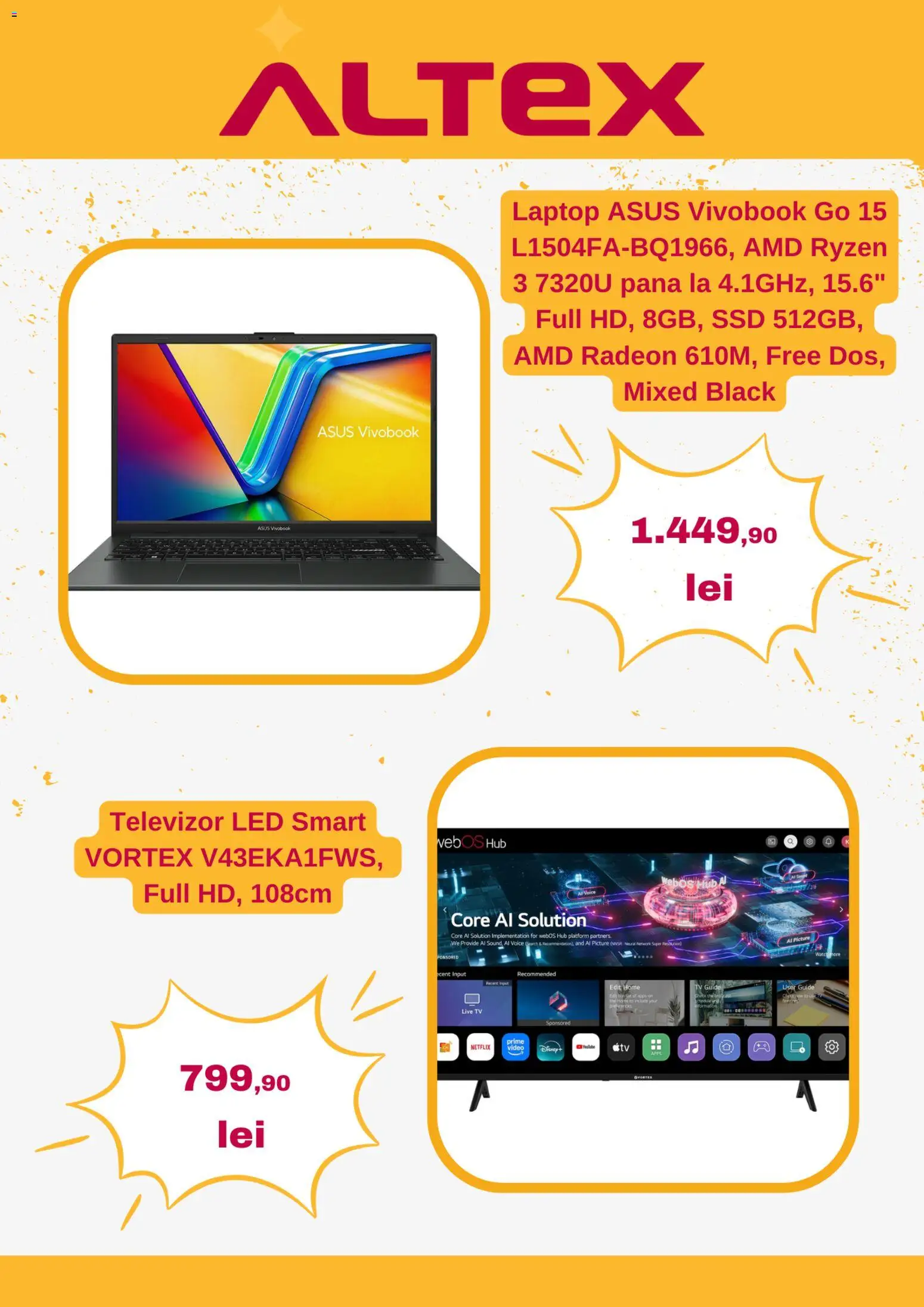 Catalog Altex 19 - 24 Februarie 2026 | Pagina 3 | Produse: Laptop, Vestiyer, Televizor, Video