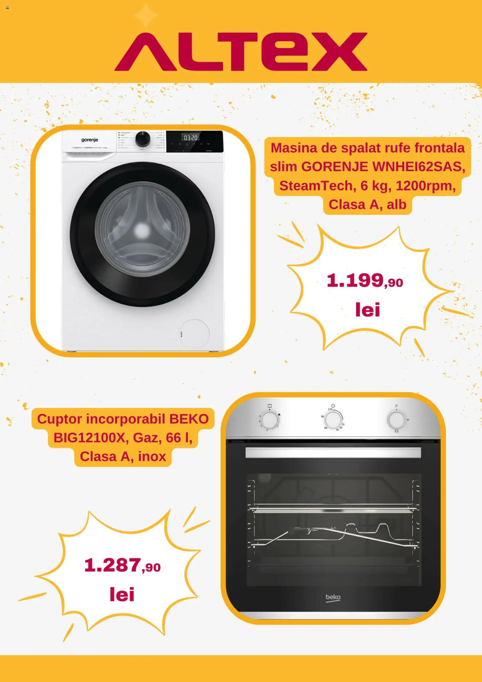 Catalog Altex 19 - 24 Februarie 2026 | Pagina 4 | Produse: Mașină De Spălat, Cuptor