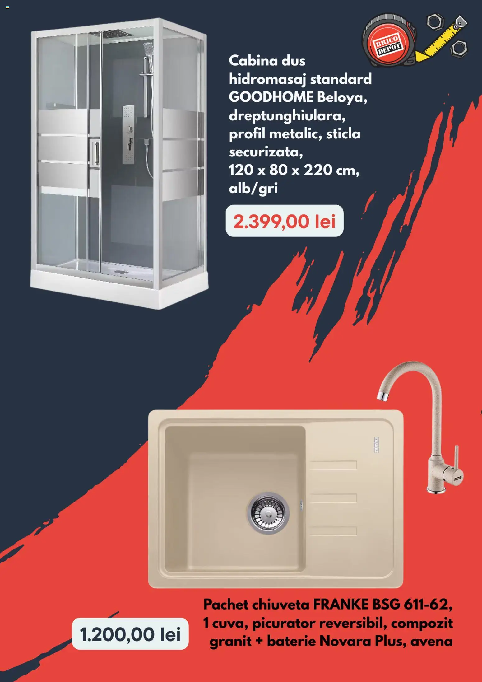 Catalog Brico Depot 19 Februarie - 3 Martie 2026 | Pagina 2 | Produse: Chiuvetă, Baterie, Duș