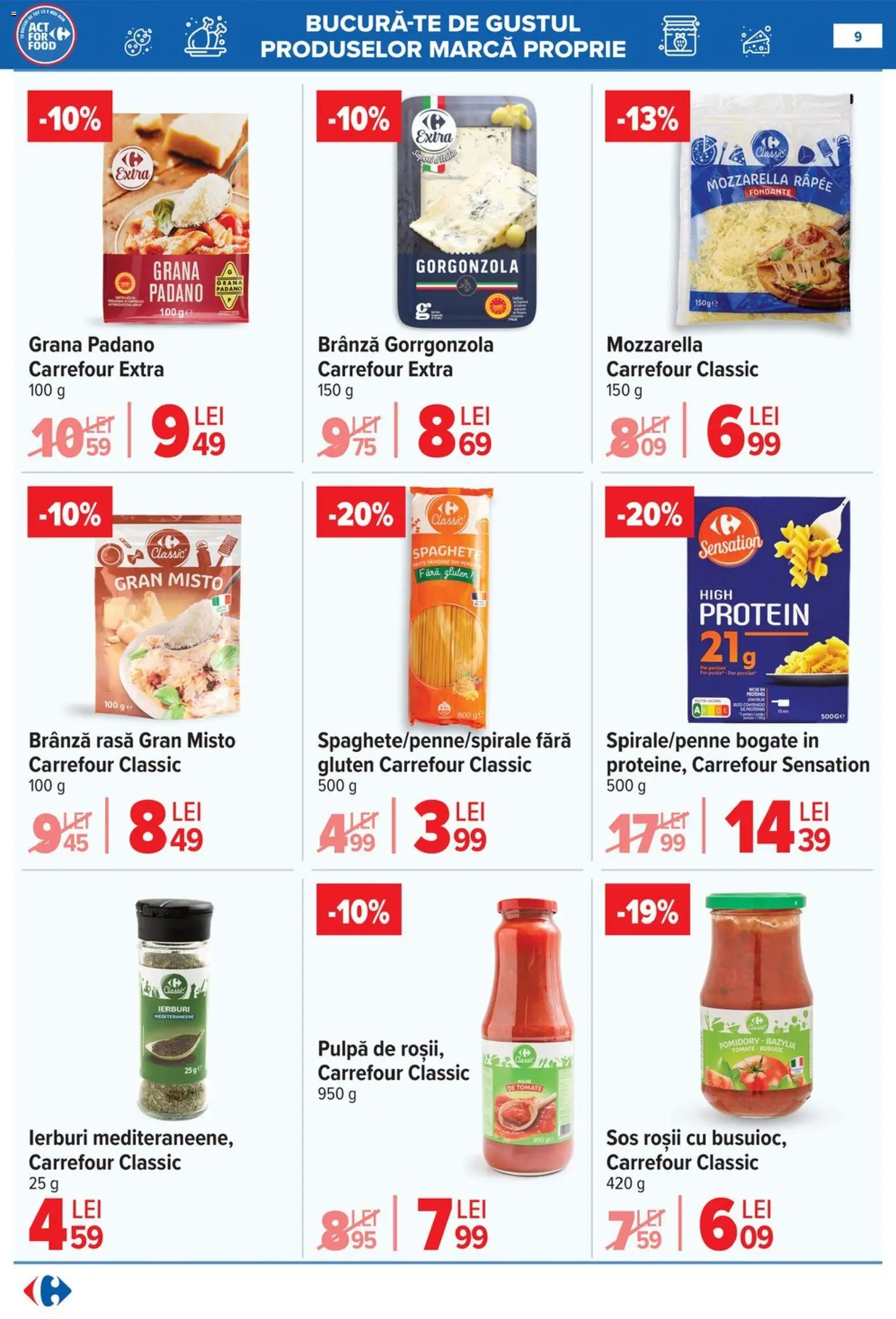 Catalog Carrefour 18 - 23 Februarie 2026 | Pagina 10 | Produse: Brânză, Gorgonzola, Roșii, Sos