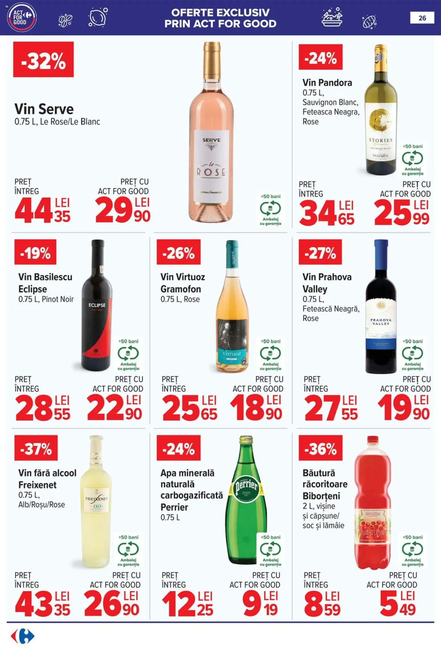 Catalog Carrefour 18 - 23 Februarie 2026 | Pagina 27 | Produse: Yazı tahtası kalemi, Vin, Apă, Lămâie