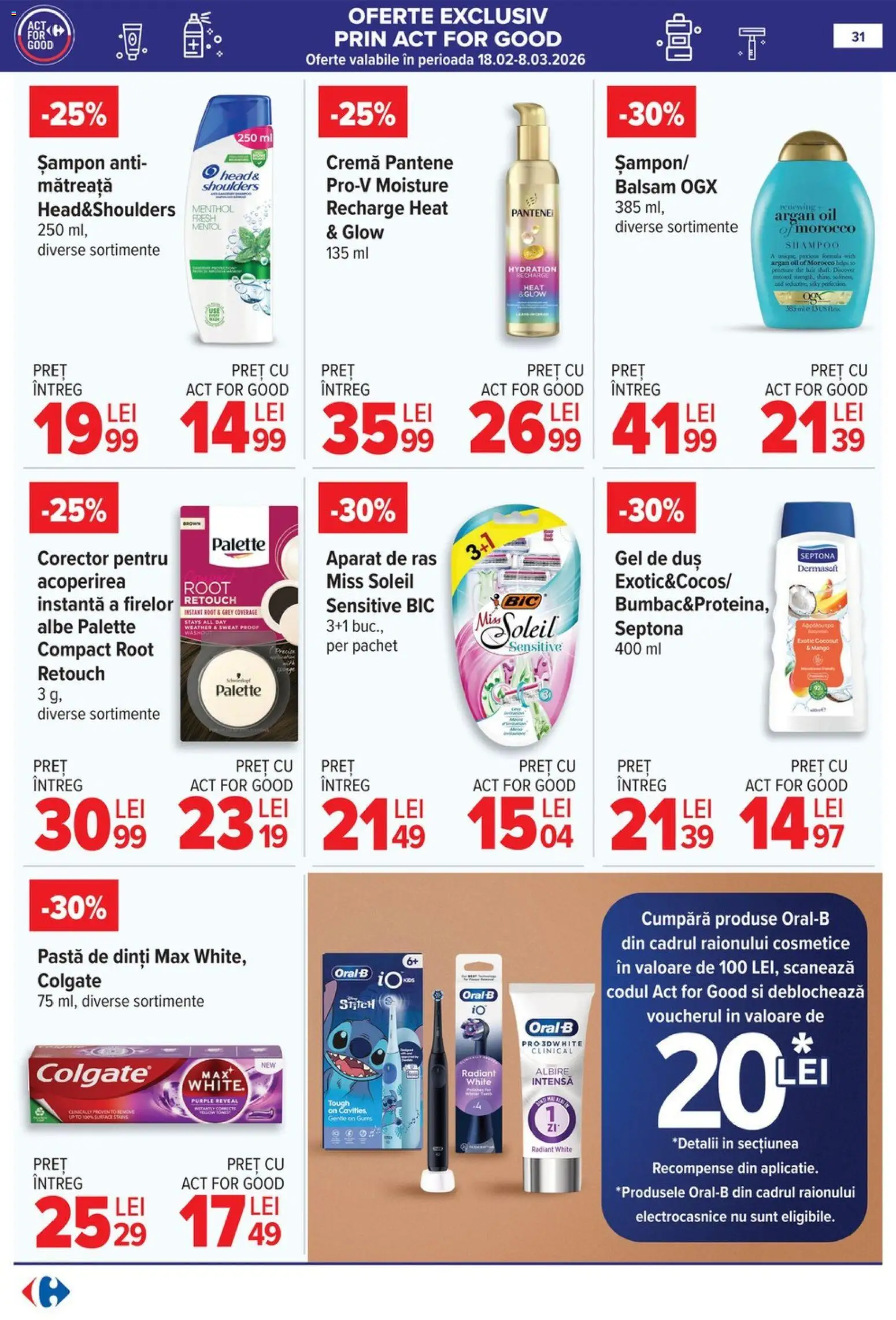 Catalog Carrefour 18 - 23 Februarie 2026 | Pagina 32 | Produse: Aparat De Ras, Duș, Balsam, Cremă