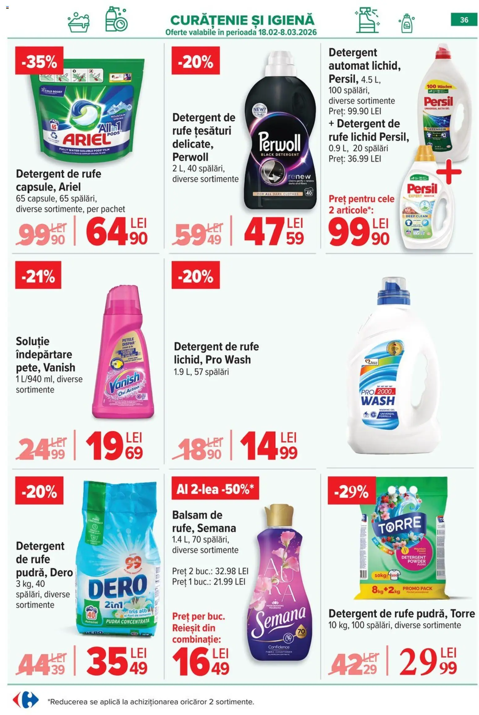 Catalog Carrefour 18 - 23 Februarie 2026 | Pagina 38 | Produse: Pomelo, Balsam, Detergent, Çelik Mama ve Su Kabı