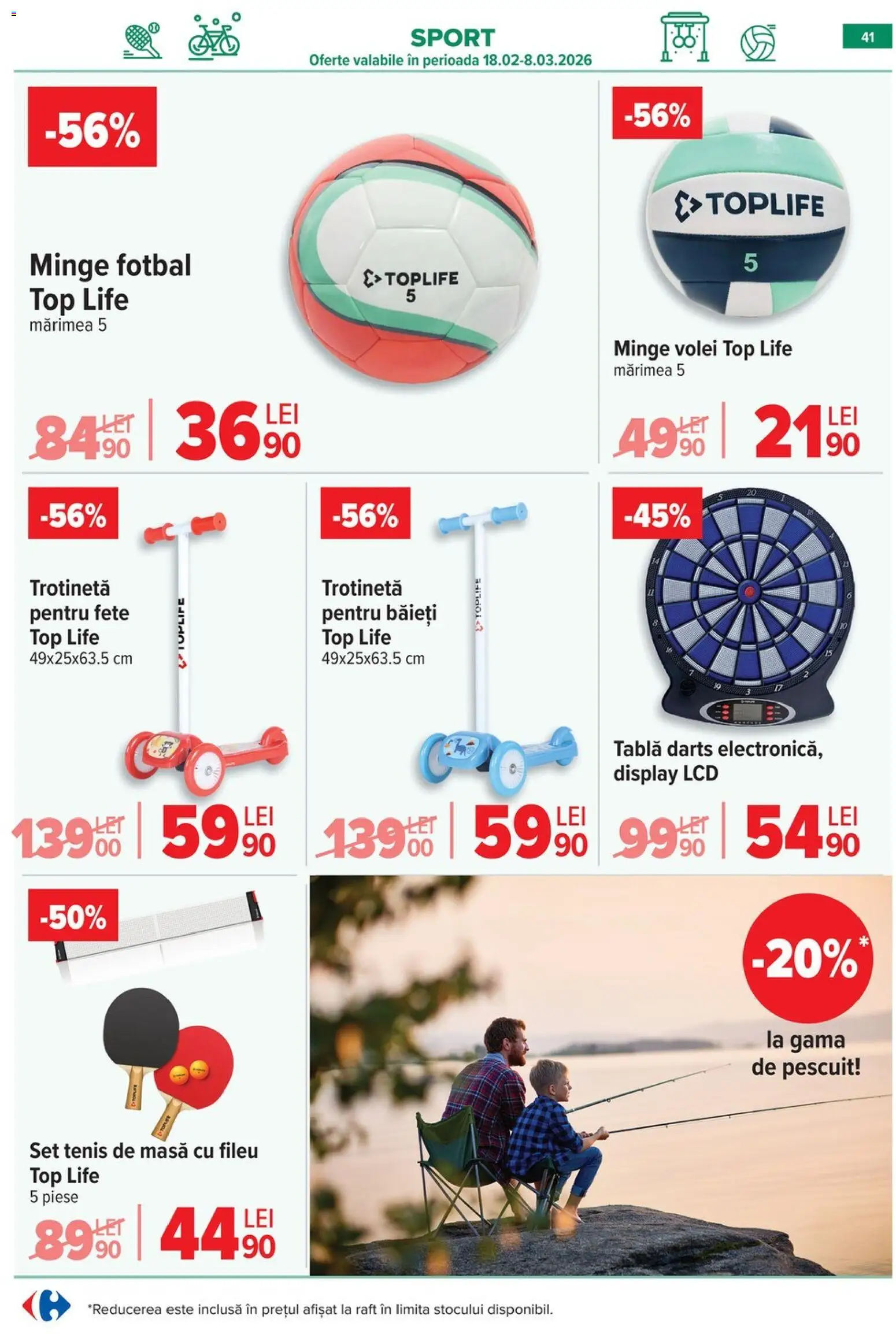 Catalog Carrefour 18 - 23 Februarie 2026 | Pagina 43 | Produse: Top, Raft, Masă, Trotinetă