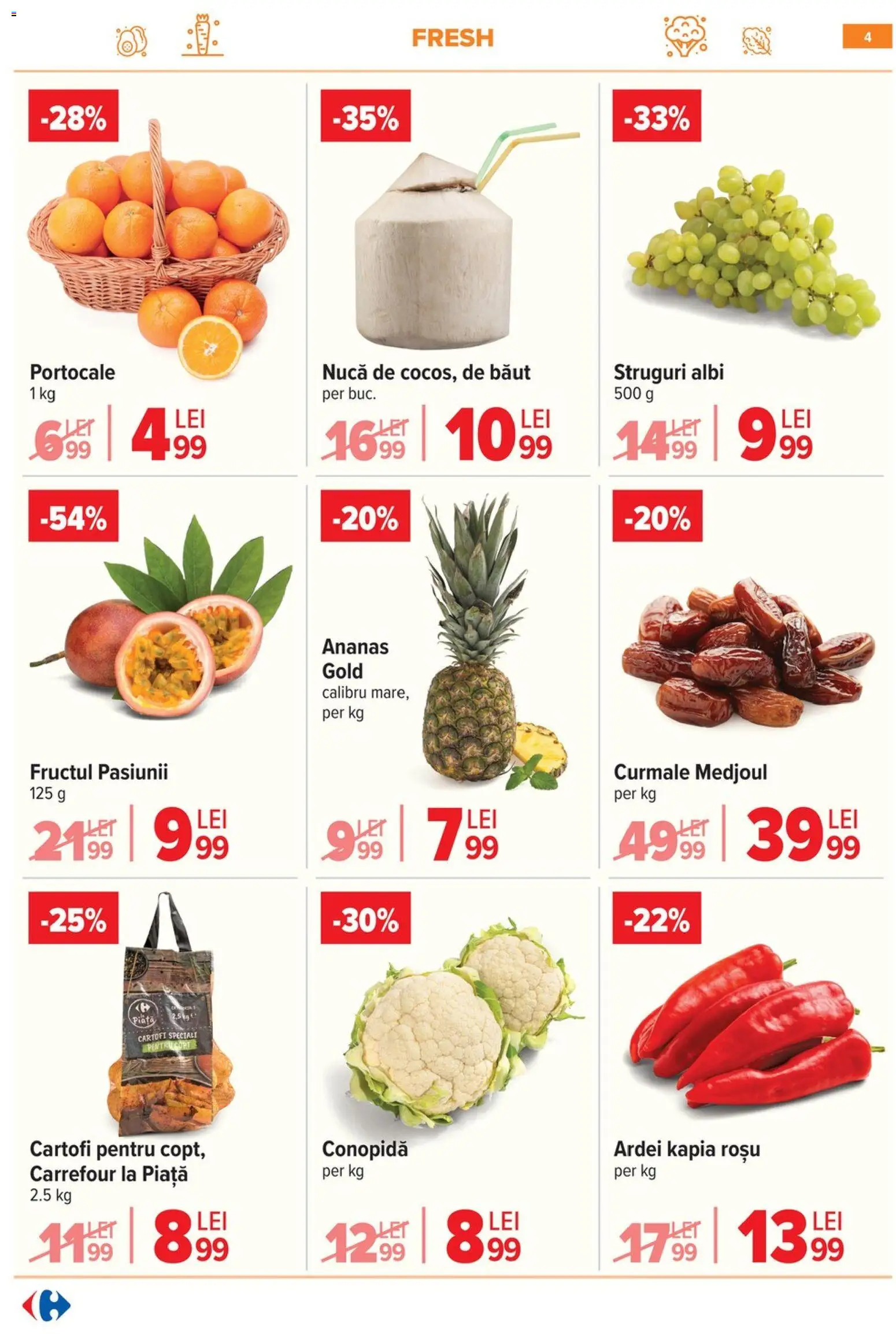 Catalog Carrefour 18 - 23 Februarie 2026 | Pagina 5 | Produse: Conopidă, Ardei, Portocale, Ananas