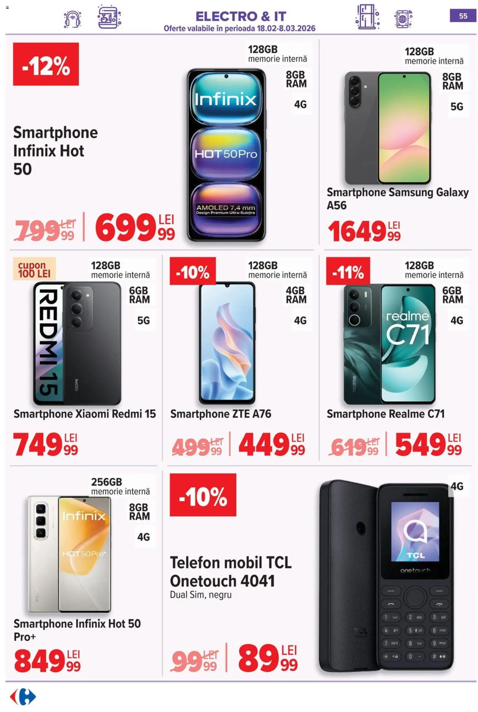 Catalog Carrefour 18 - 23 Februarie 2026 | Pagina 57 | Produse: Telefon, Smartphone, Memorie