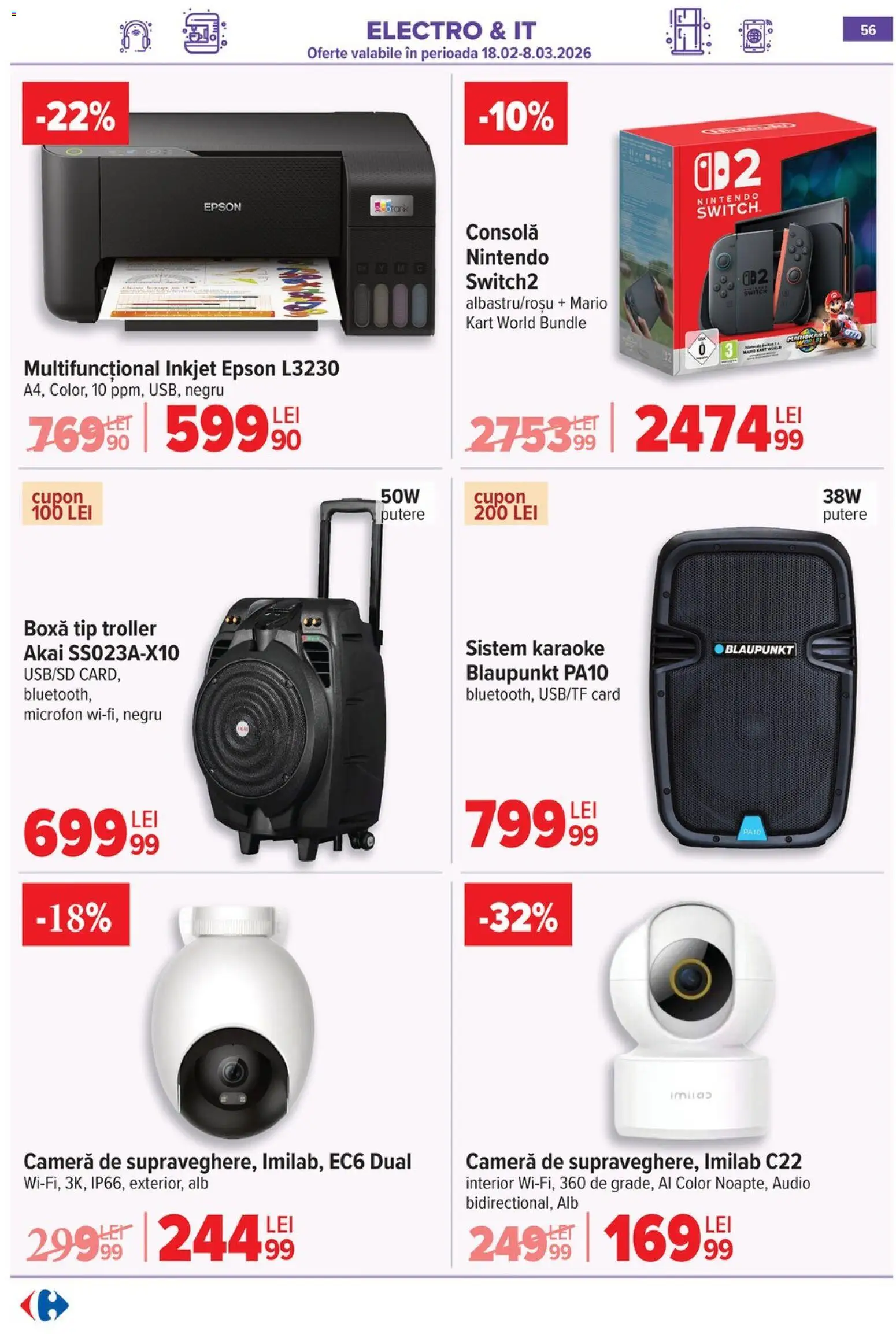 Catalog Carrefour 18 - 23 Februarie 2026 | Pagina 58 | Produse: Audio, Cameră, Microfon