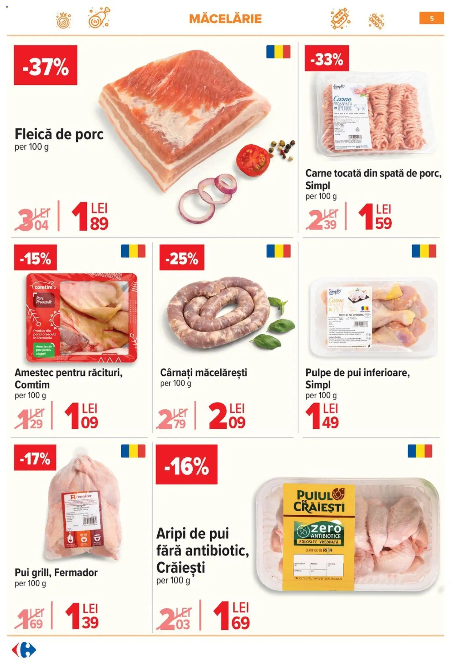 Catalog Carrefour 18 - 23 Februarie 2026 | Pagina 6 | Produse: Hacıyatmaz Kedi Oyuncağı, Carne tocată, Fleică, Cârnați