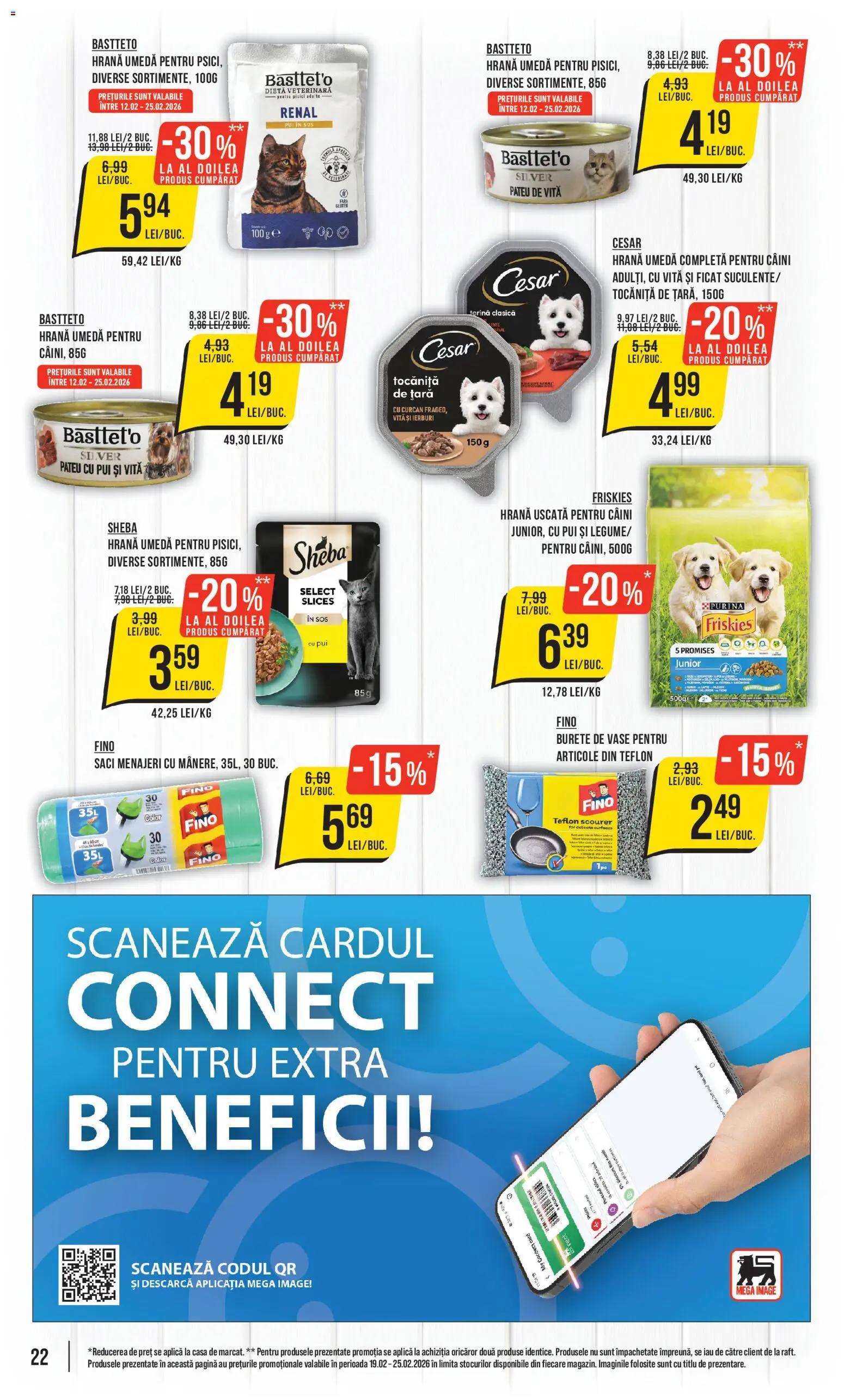 Catalog Mega Image 19 - 24 Februarie 2026 | Pagina 22 | Produse: Saci menajeri, Hacıyatmaz Kedi Oyuncağı, Burete, Sos