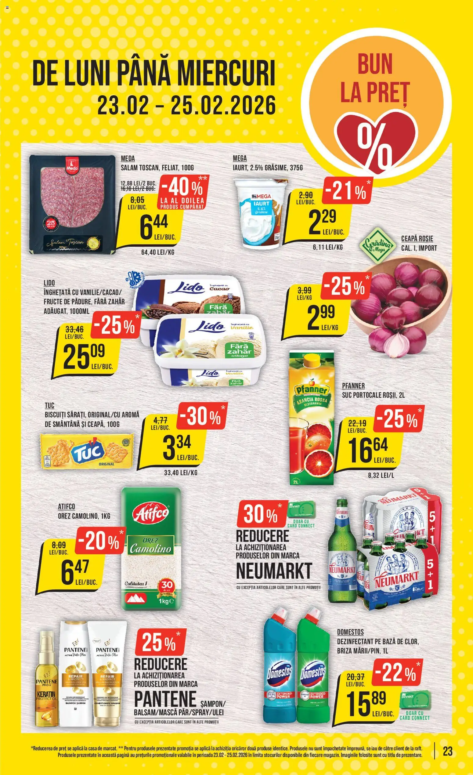 Catalog Mega Image 19 - 24 Februarie 2026 | Pagina 23 | Produse: Salam, Portocale, Ceapă, Fructe