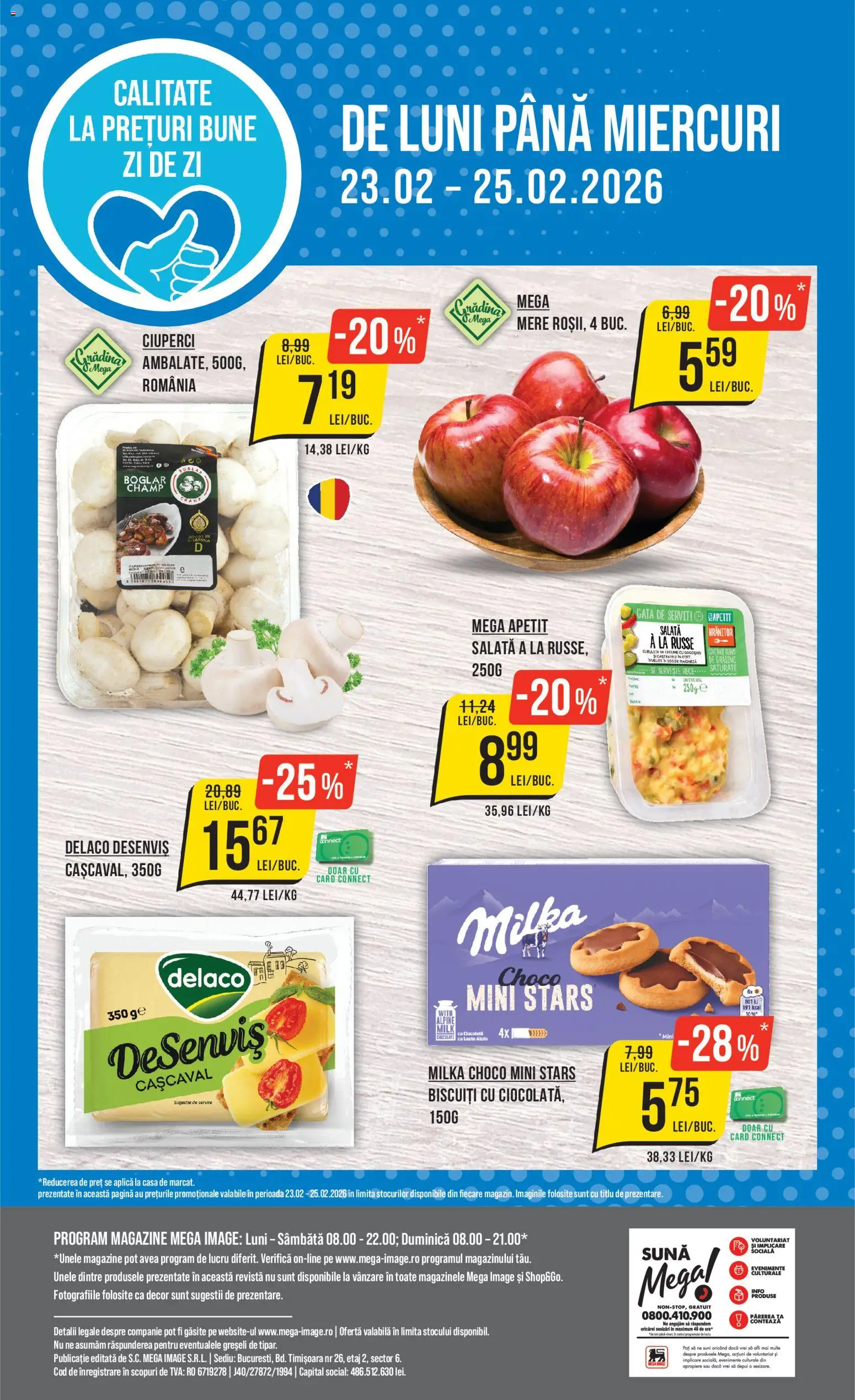 Catalog Mega Image 19 - 24 Februarie 2026 | Pagina 24 | Produse: Ciuperci, Biscuiți, Salată, Legume