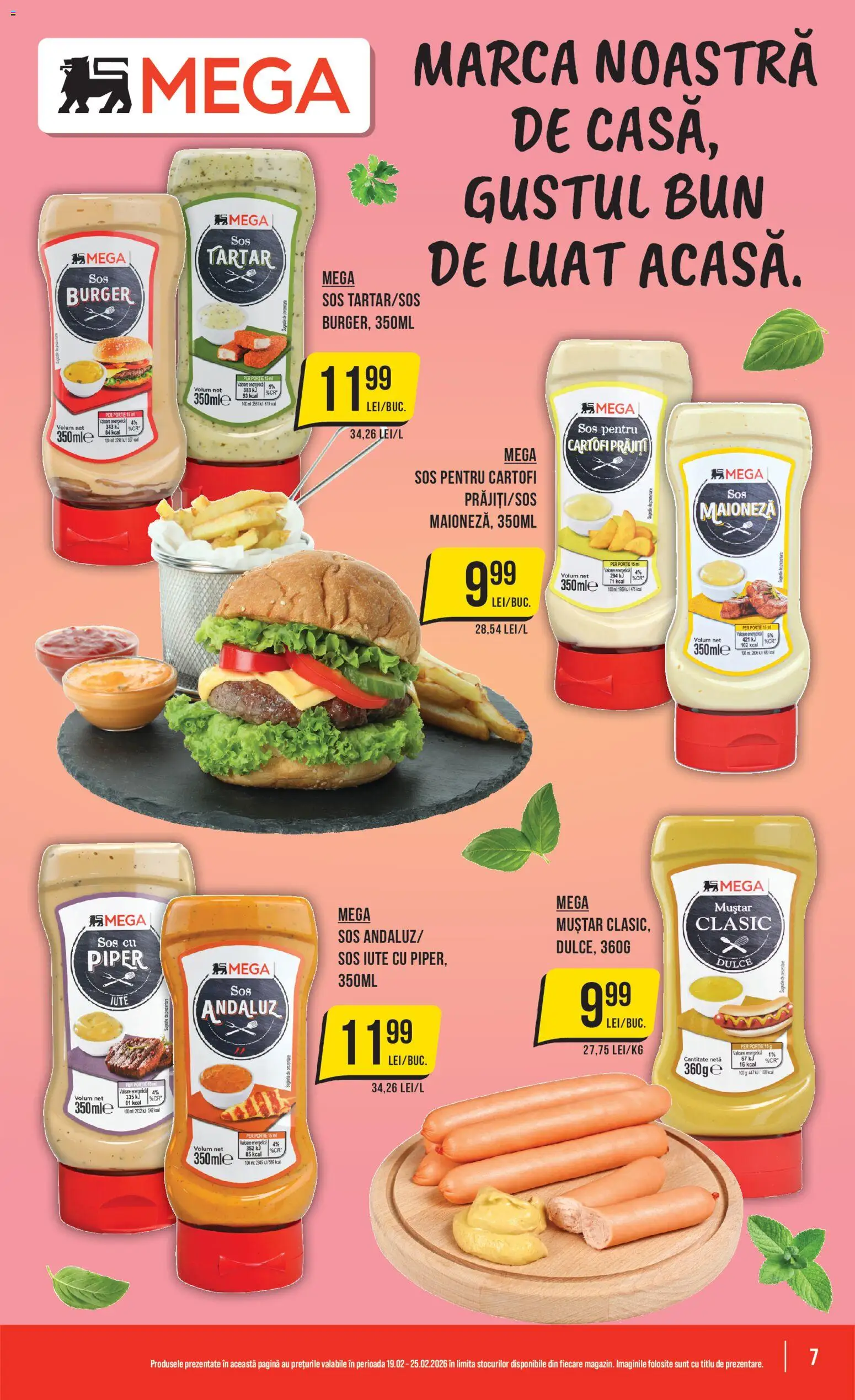 Catalog Mega Image 19 - 24 Februarie 2026 | Pagina 7 | Produse: Burger, Maioneză, Sos, Piper