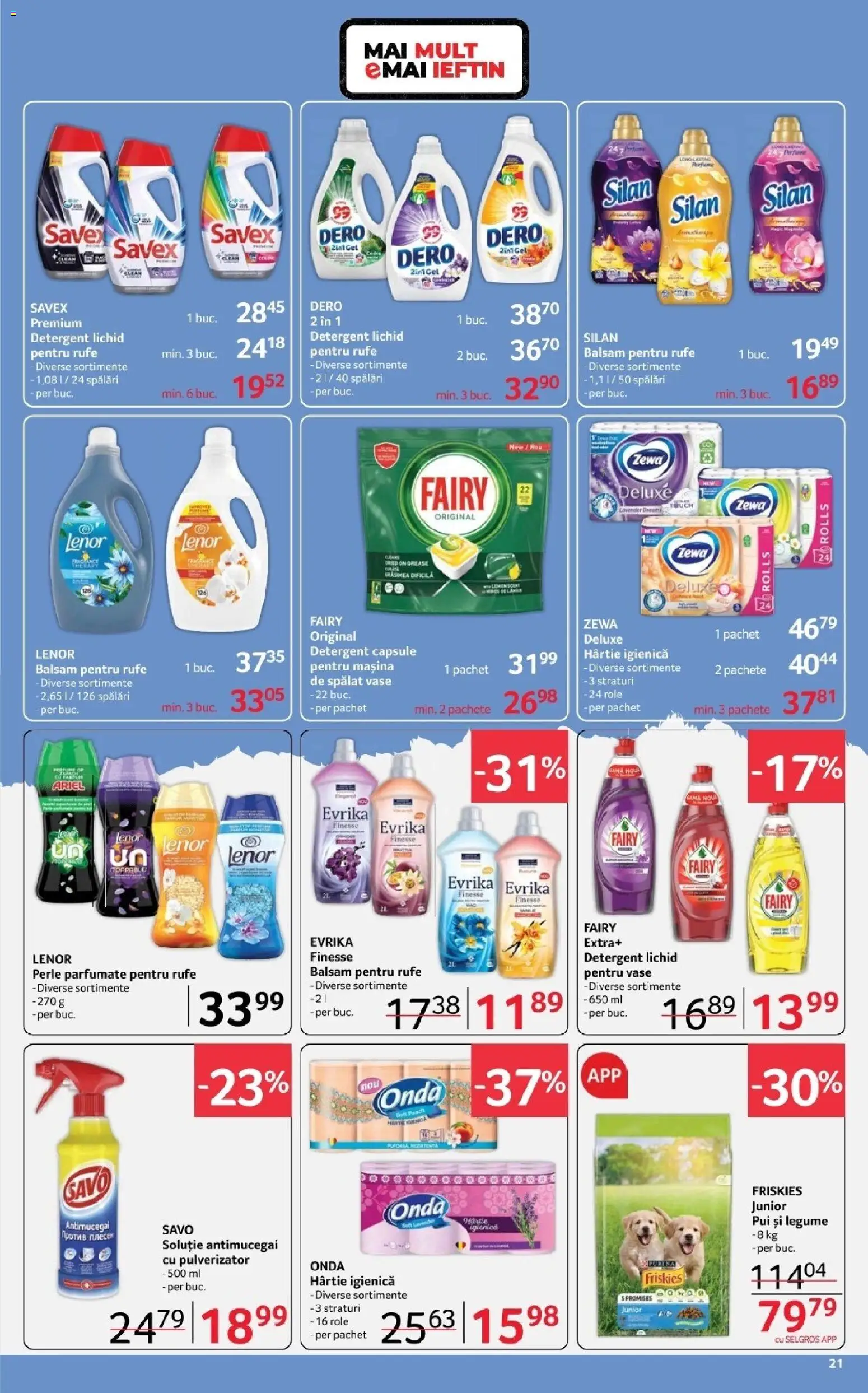 Catalog Selgros 20 Februarie - 4 Martie 2026 | Pagina 21 | Produse: Hacıyatmaz Kedi Oyuncağı, Role, Balsam, Detergent