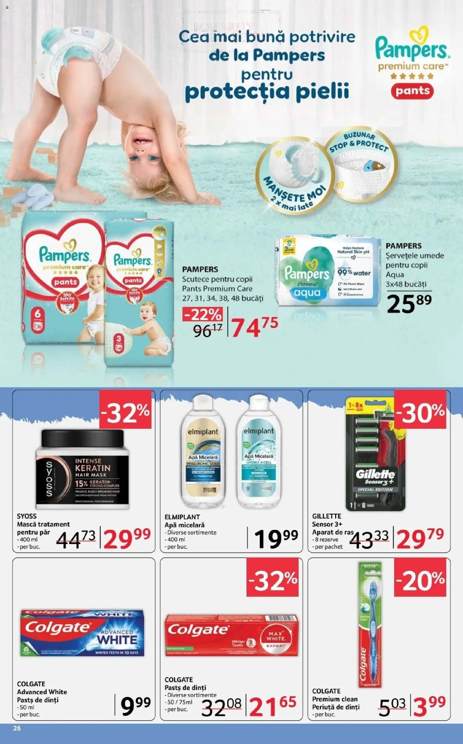 Catalog Selgros 20 Februarie - 4 Martie 2026 | Pagina 26 | Produse: Aparat De Ras, Apă micelară, Scutece, Apă