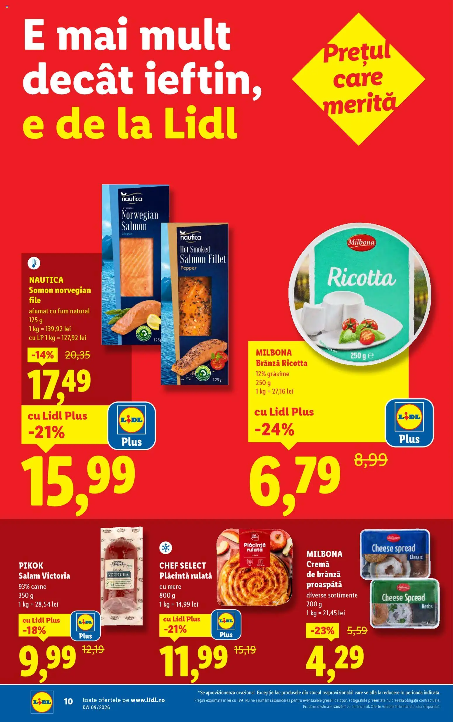 Catalog LIDL 23 - 28 Februarie 2026 | Pagina 10 | Produse: Plăcintă, Brânză, Salam, Mere