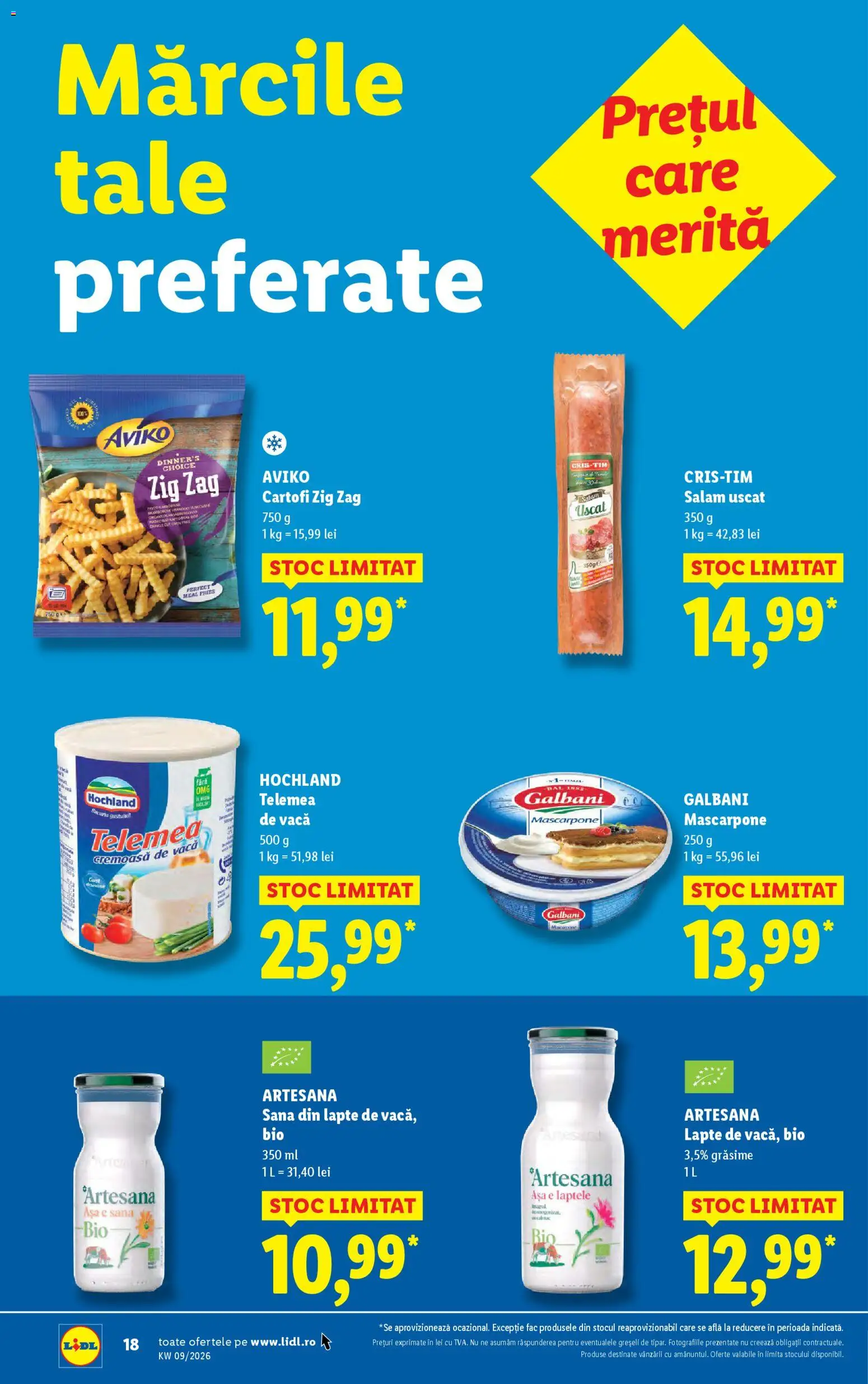 Catalog LIDL 23 - 28 Februarie 2026 | Pagina 18 | Produse: Şerit ödül, Salam, Mascarpone, Cartofi