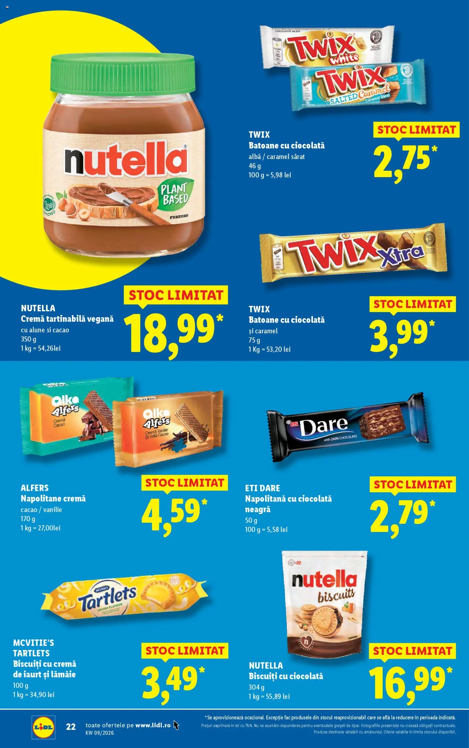 Catalog LIDL 23 - 28 Februarie 2026 | Pagina 22 | Produse: Ciocolată, Cacao, Biscuiți, Lămâie